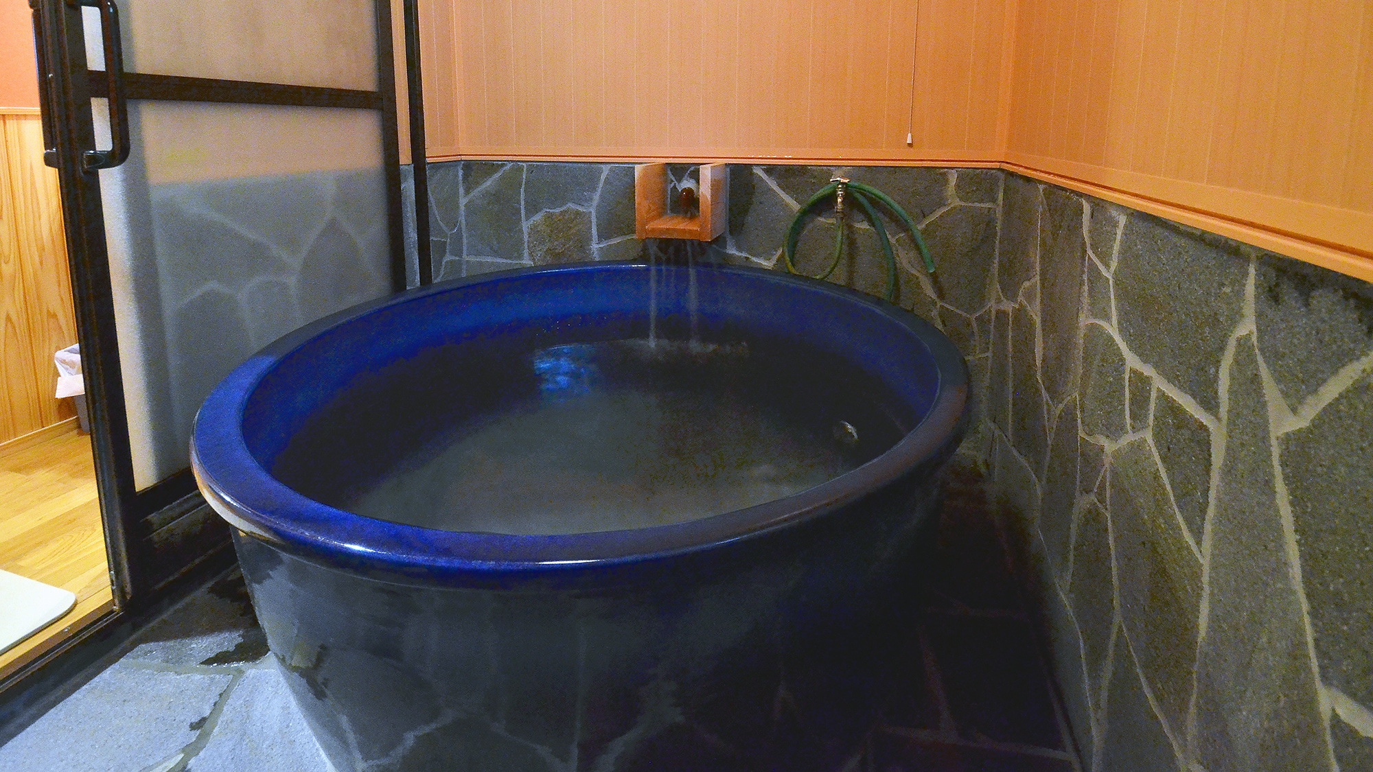Large ceramic bathtub included