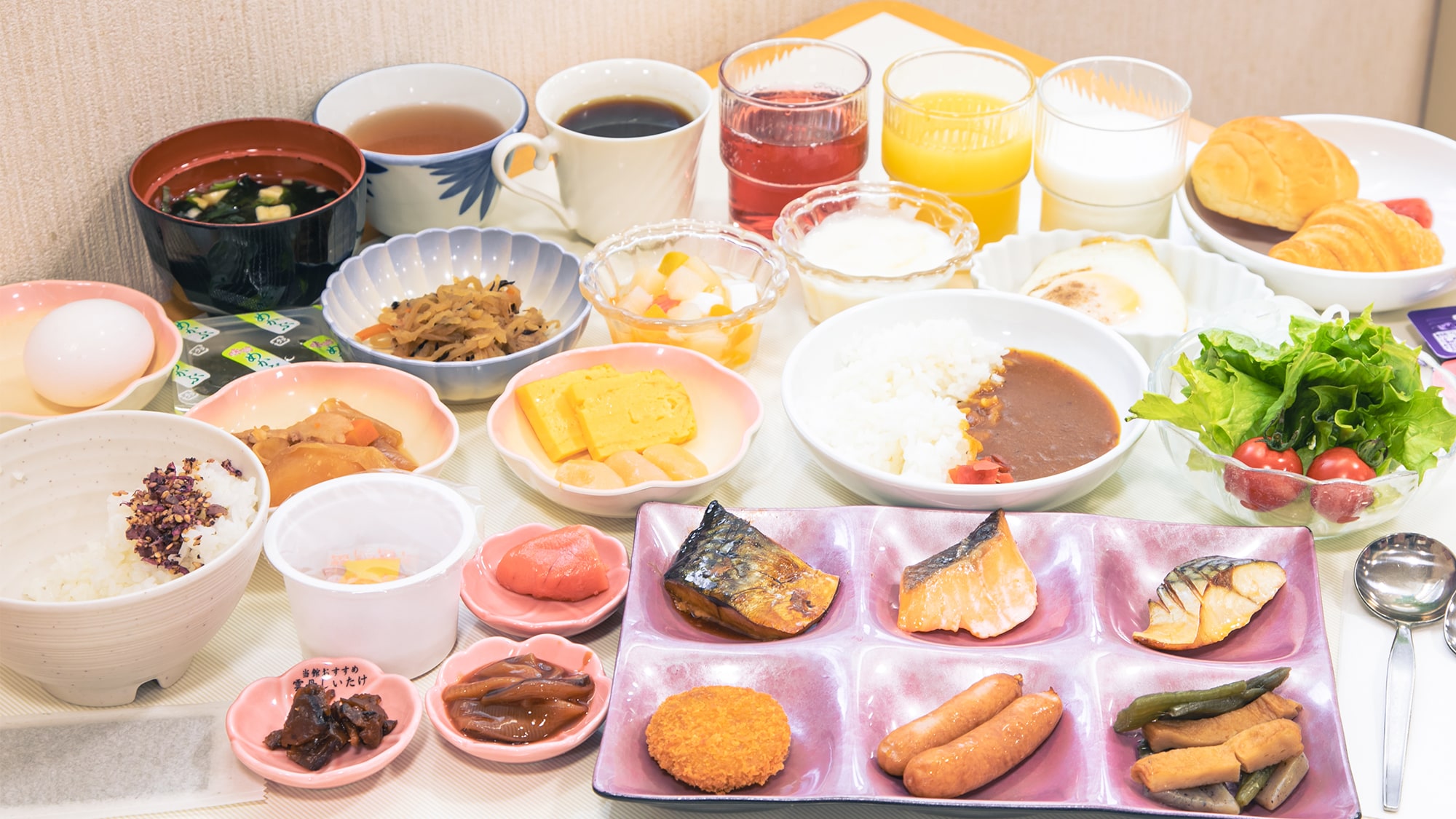An example of a breakfast buffet
