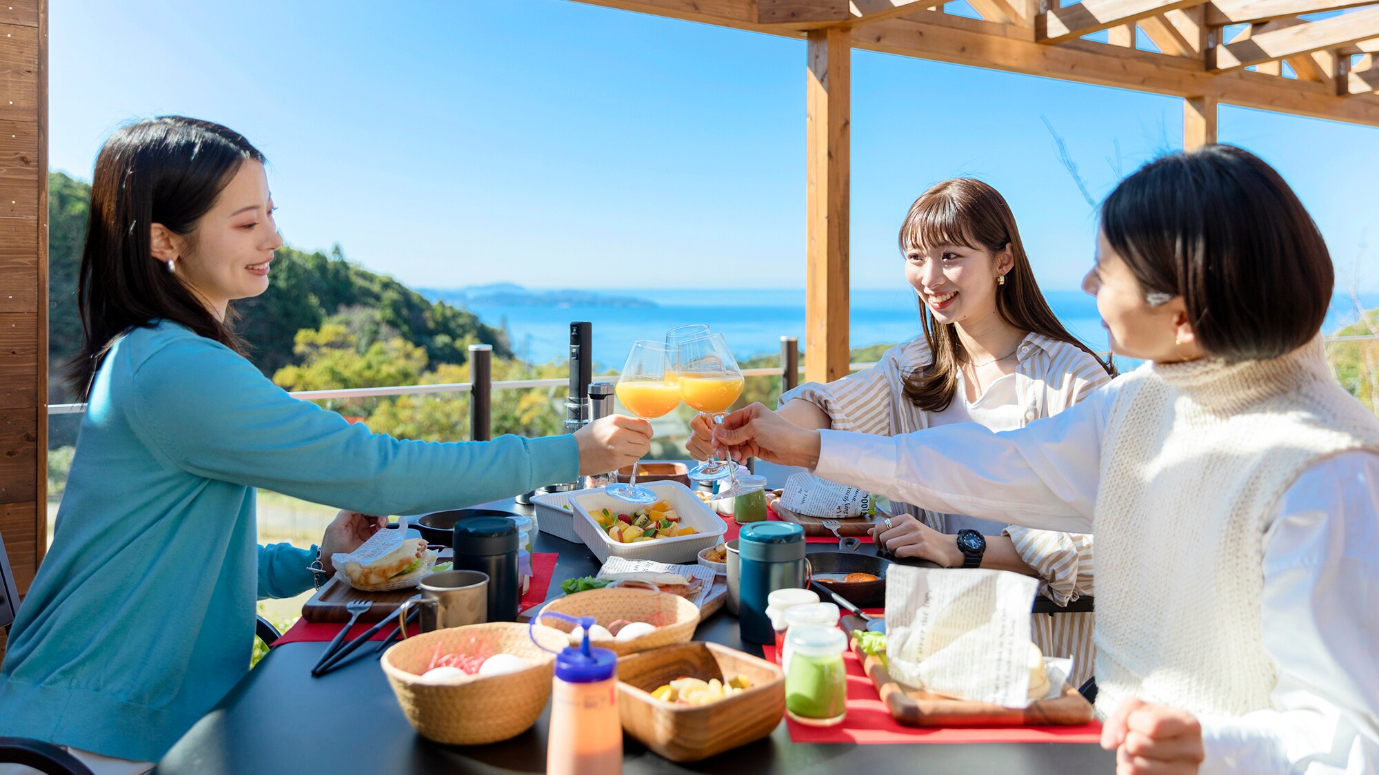 [Morning] Have breakfast on the refreshing terrace♪