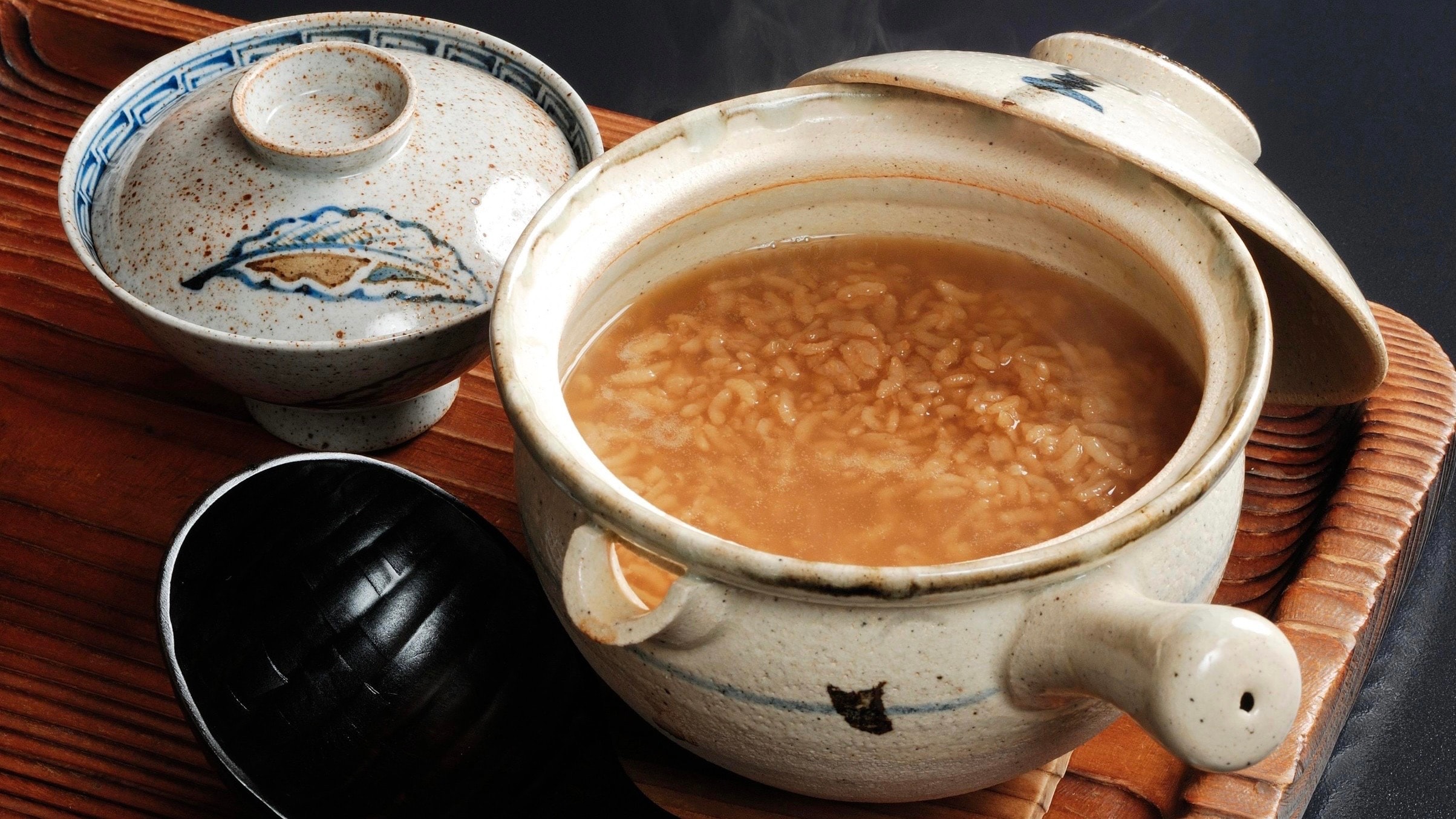 [Breakfast] Yoshino's morning waking up with tea porridge soaked in...