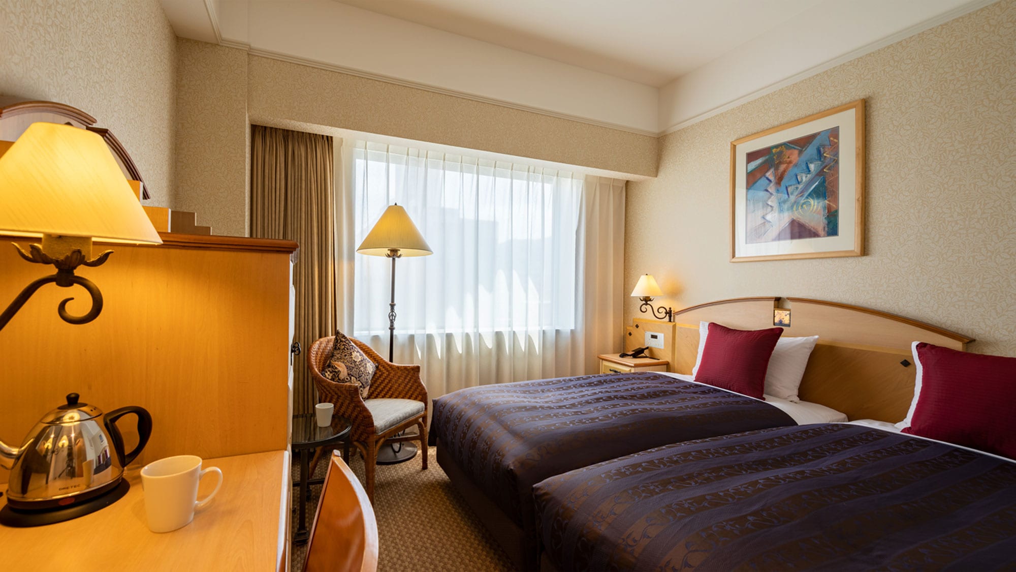 [Hollywood Twin] Room size is 18㎡, 2 beds with 100cm width (non-smoking room only)