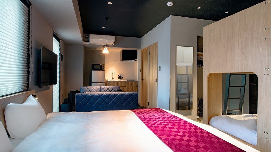Deluxe Double A + 2 loft beds (41 sqm) Up to 6 people