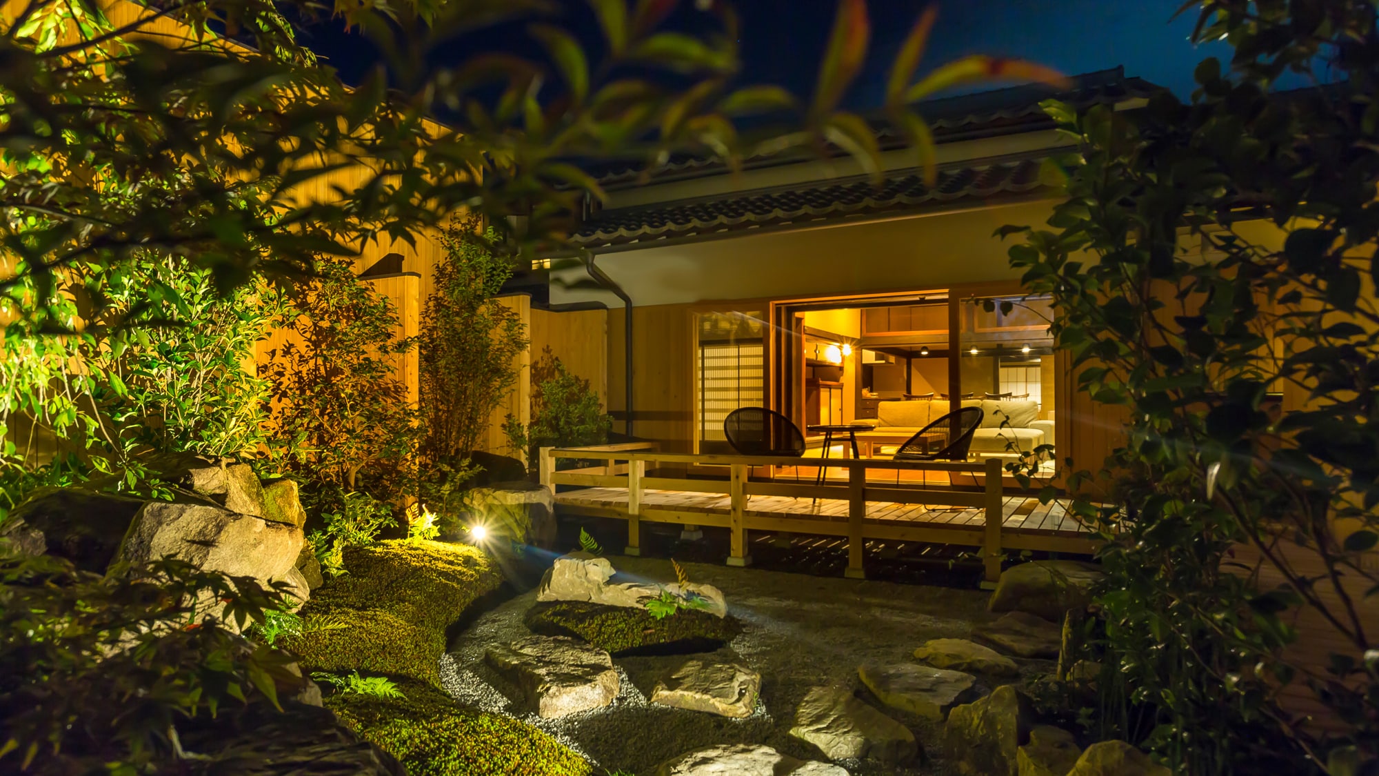 Each building has its own garden facing the living room (Building B)