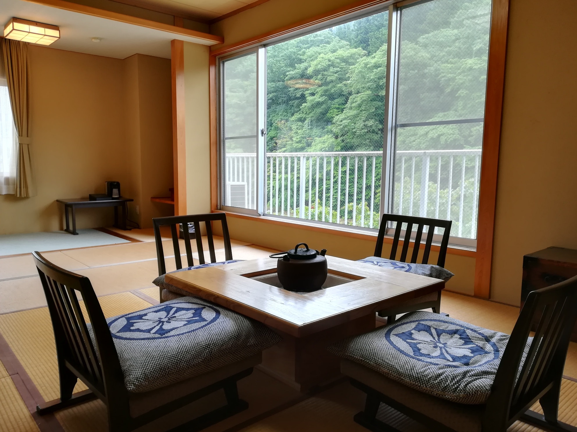 Japanese-style room with hearth