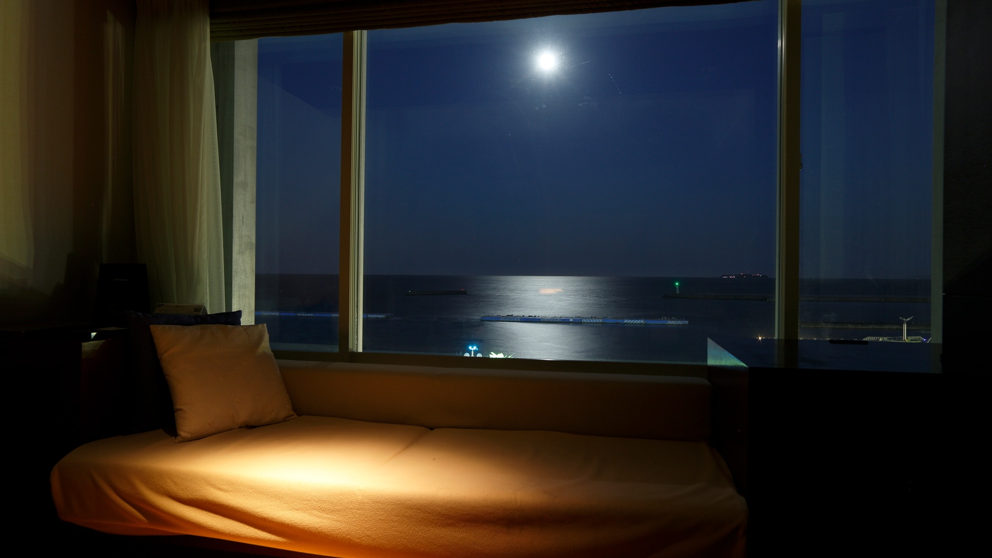Moon Road seen from the ocean view guest room