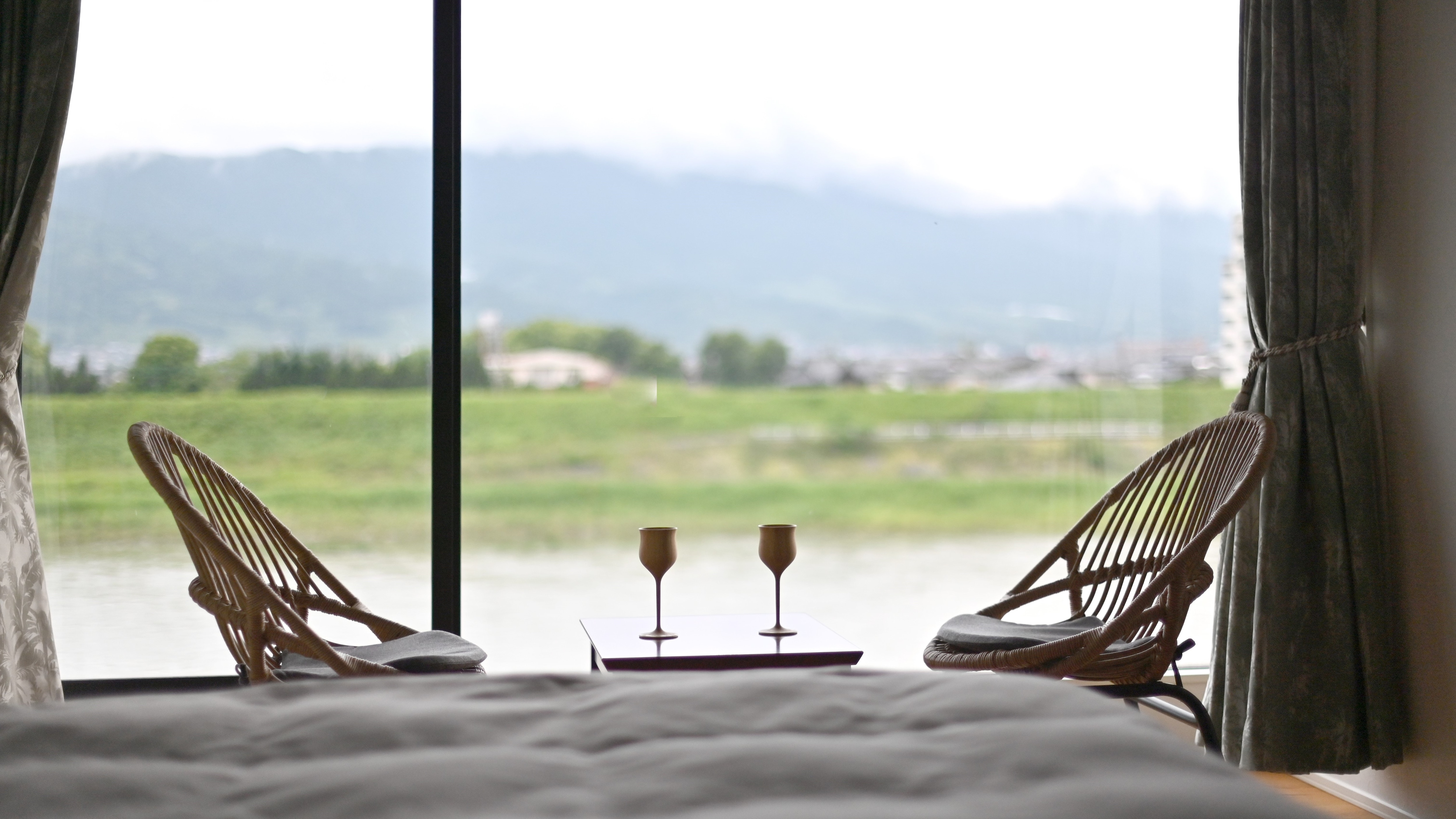 An example of a view of the river view suite