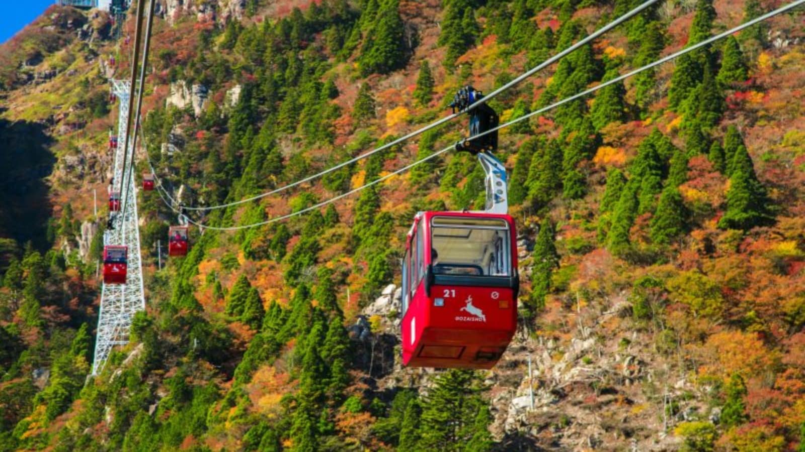 Gozaisho Ropeway in Autumn