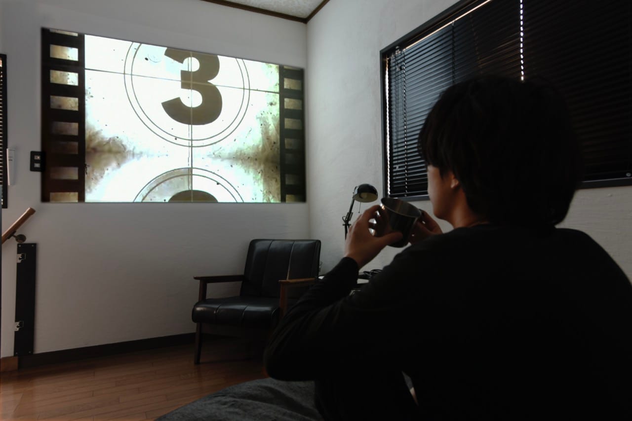 Large screen in the second floor bedroom
