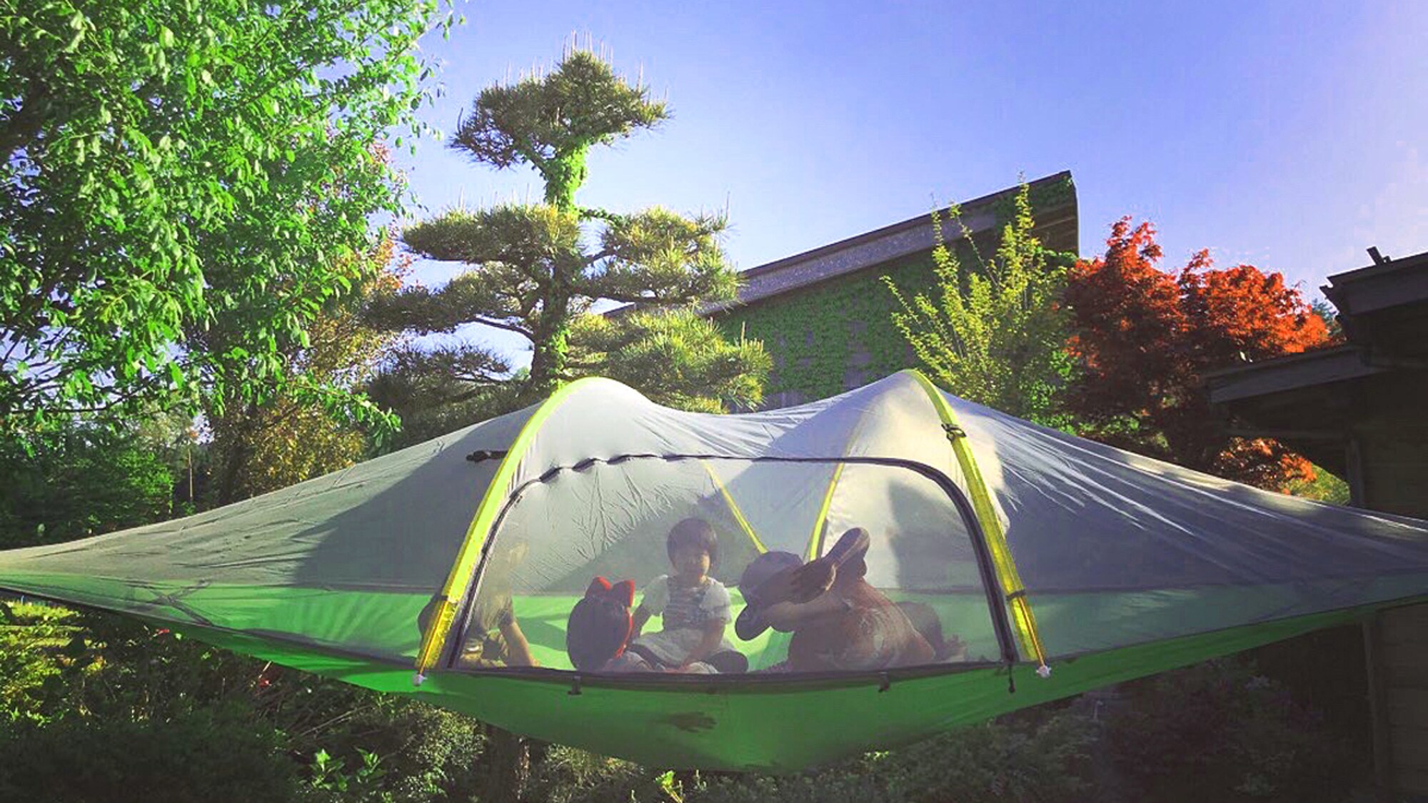 Tentsile★เต็นท์ประเภทใหม่ที่ลอยอยู่กลางอากาศ! อย่าลืมรูดซิปให้แน่นขณะเล่น! -
