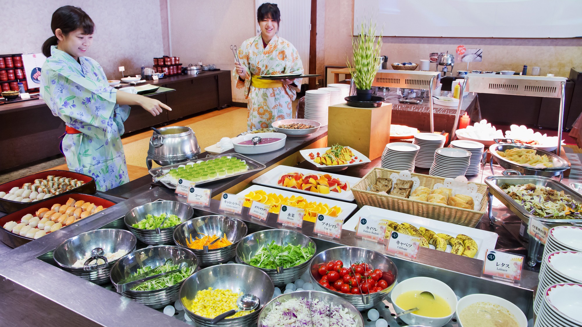 Sumber energi! Isi kembali energi dengan buffet pagi!