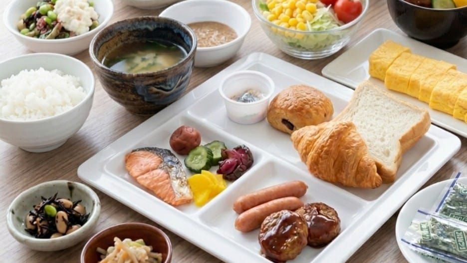 Contoh sarapan bergaya prasmanan.