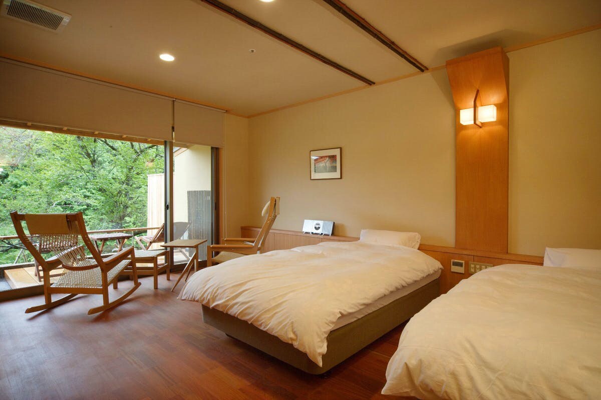 [Kamar bulan purnama 135] Ubin mosaik dengan bak mandi terbuka + kamar Jepang dan Barat + teras taman 2