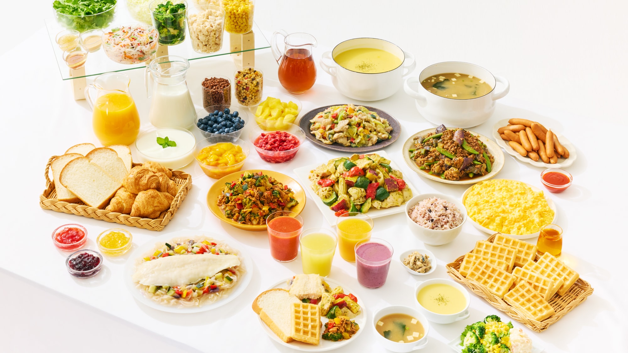 A delicious, hearty and well-balanced breakfast buffet with a wide range of colours