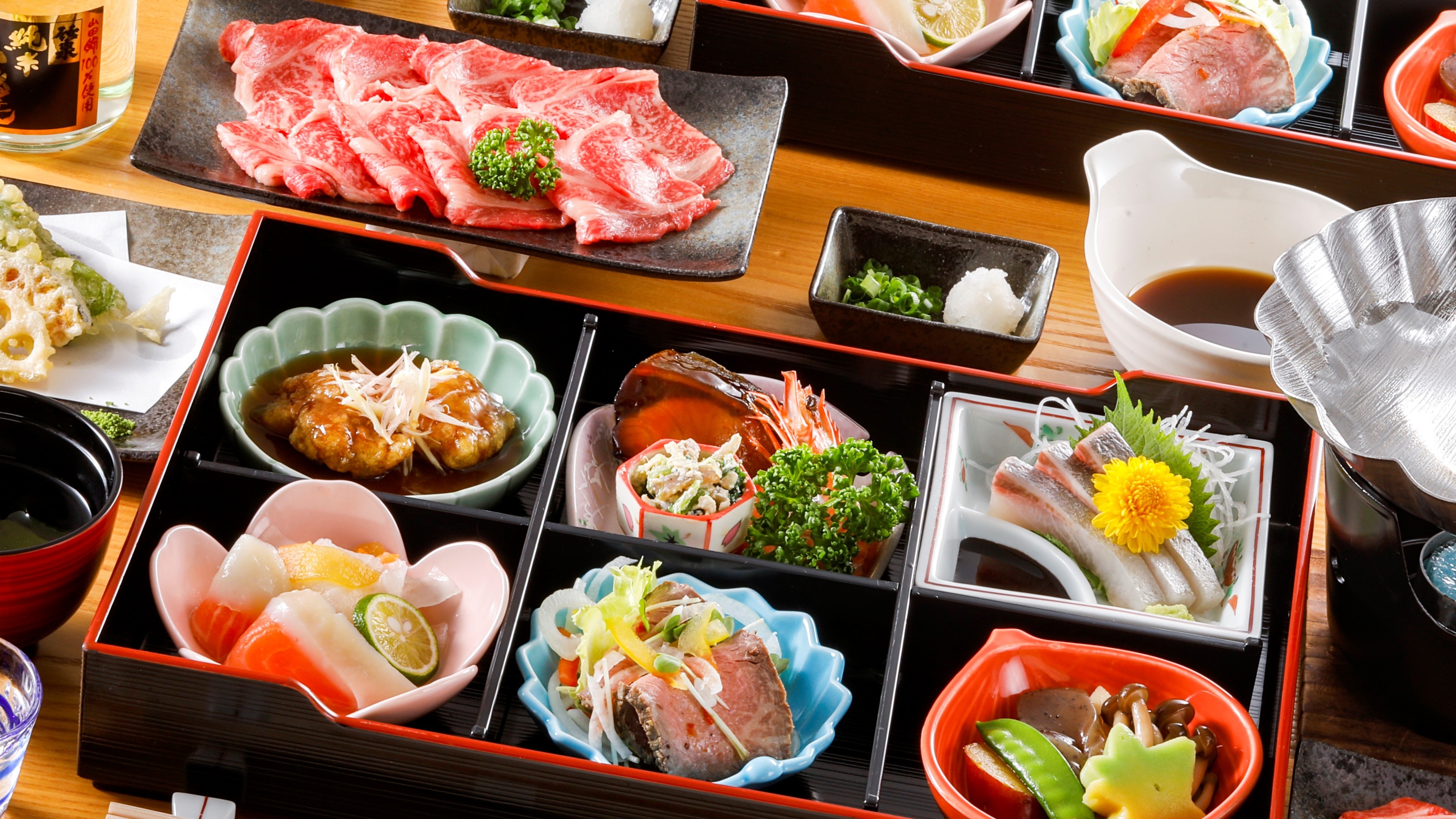 [Kaiseki meal and Tajima beef shabu-shabu]