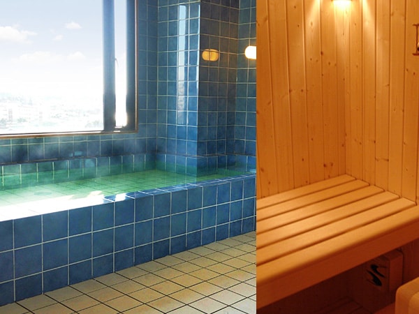 Large communal bath with sauna