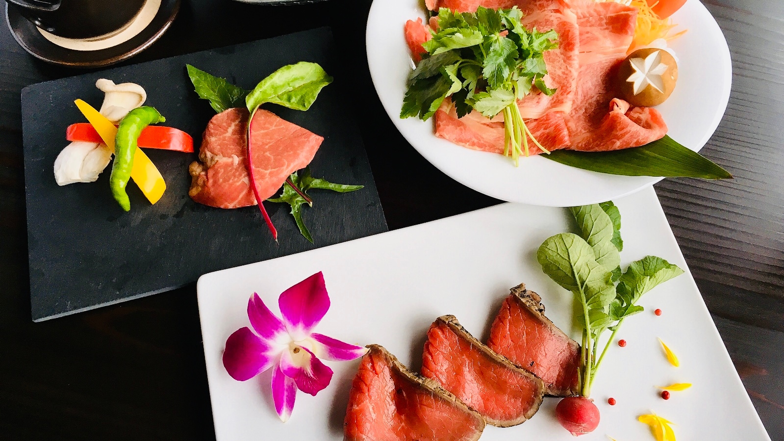 [Kumano Beef 3-course meal (example)] Three exquisite dishes made with Kumano Beef