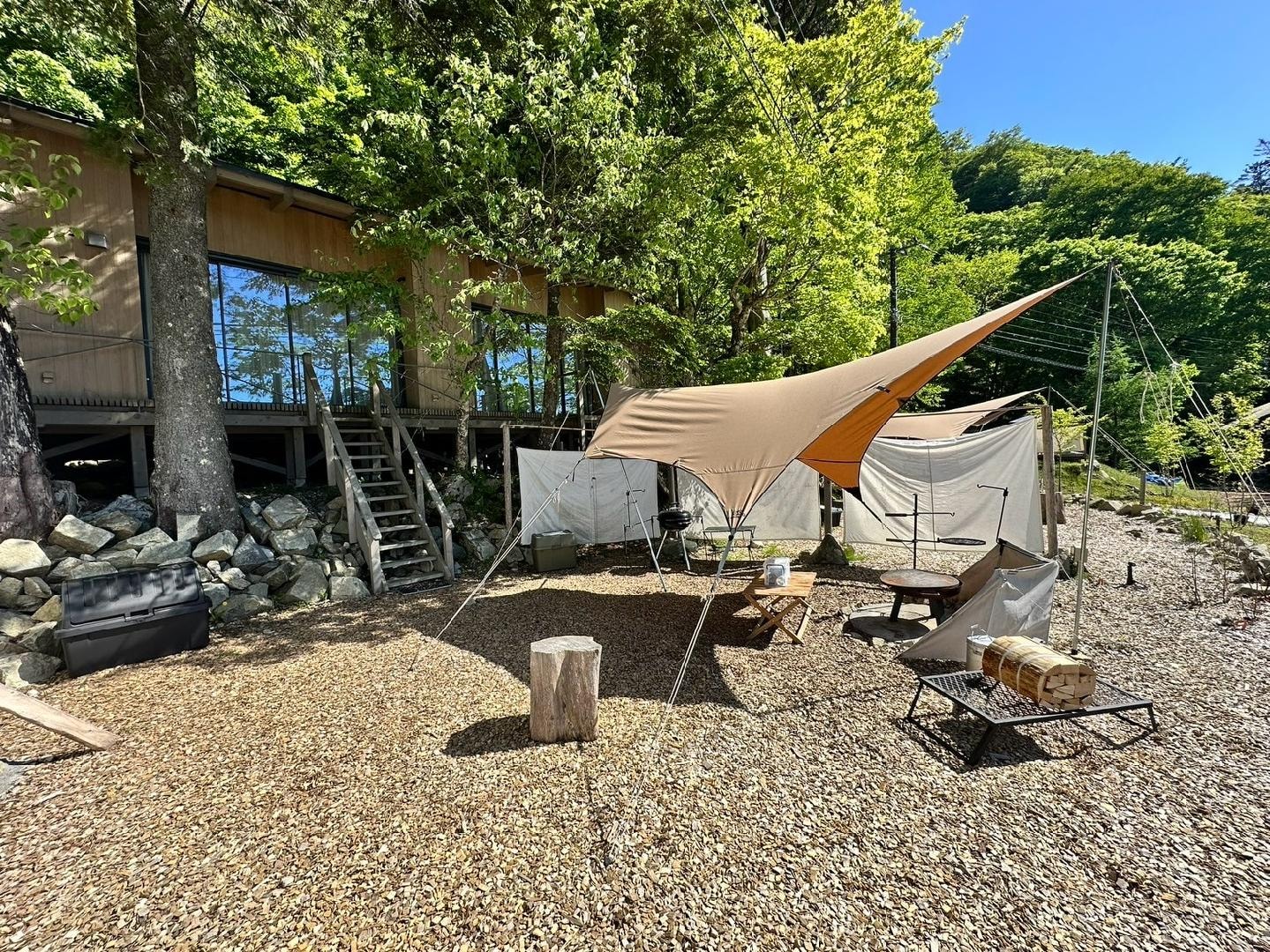 Exterior of the accommodation building