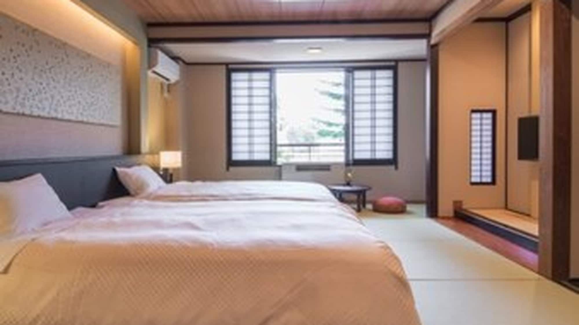 Renewal Japanese Modern << 2F Non-Smoking Twin Room >> เตียง Simmons