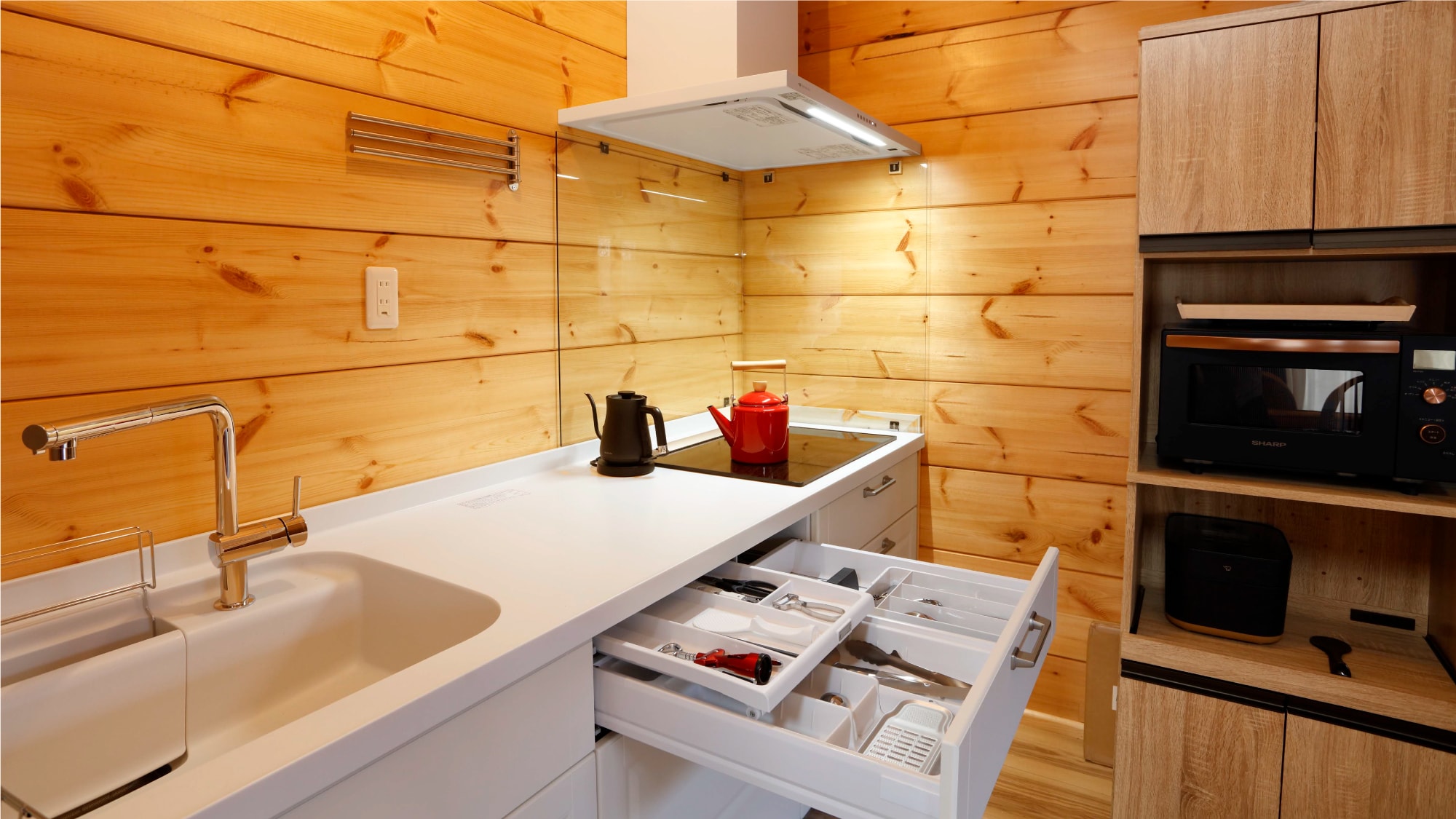 [Log Premium ~Grove~] Dining kitchen (cooking utensils and tableware provided)