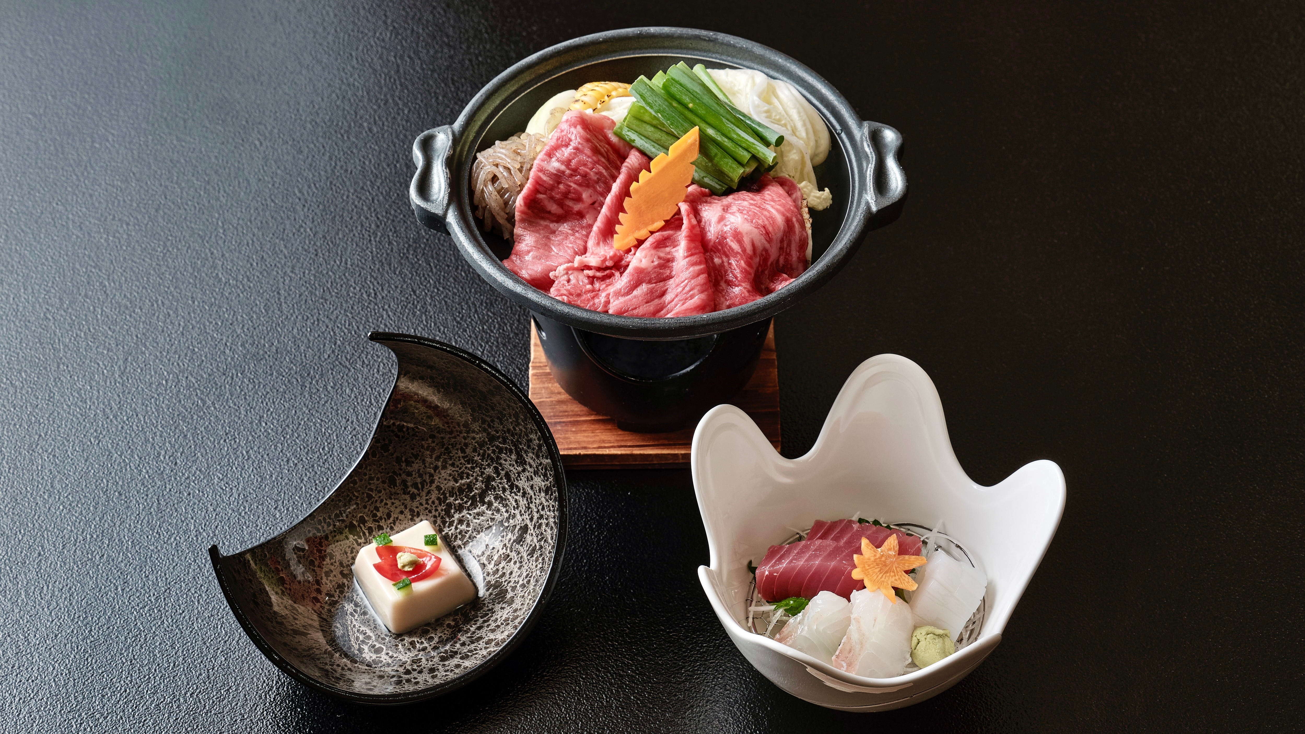 Kaiseki course meal (3 dishes) (example)