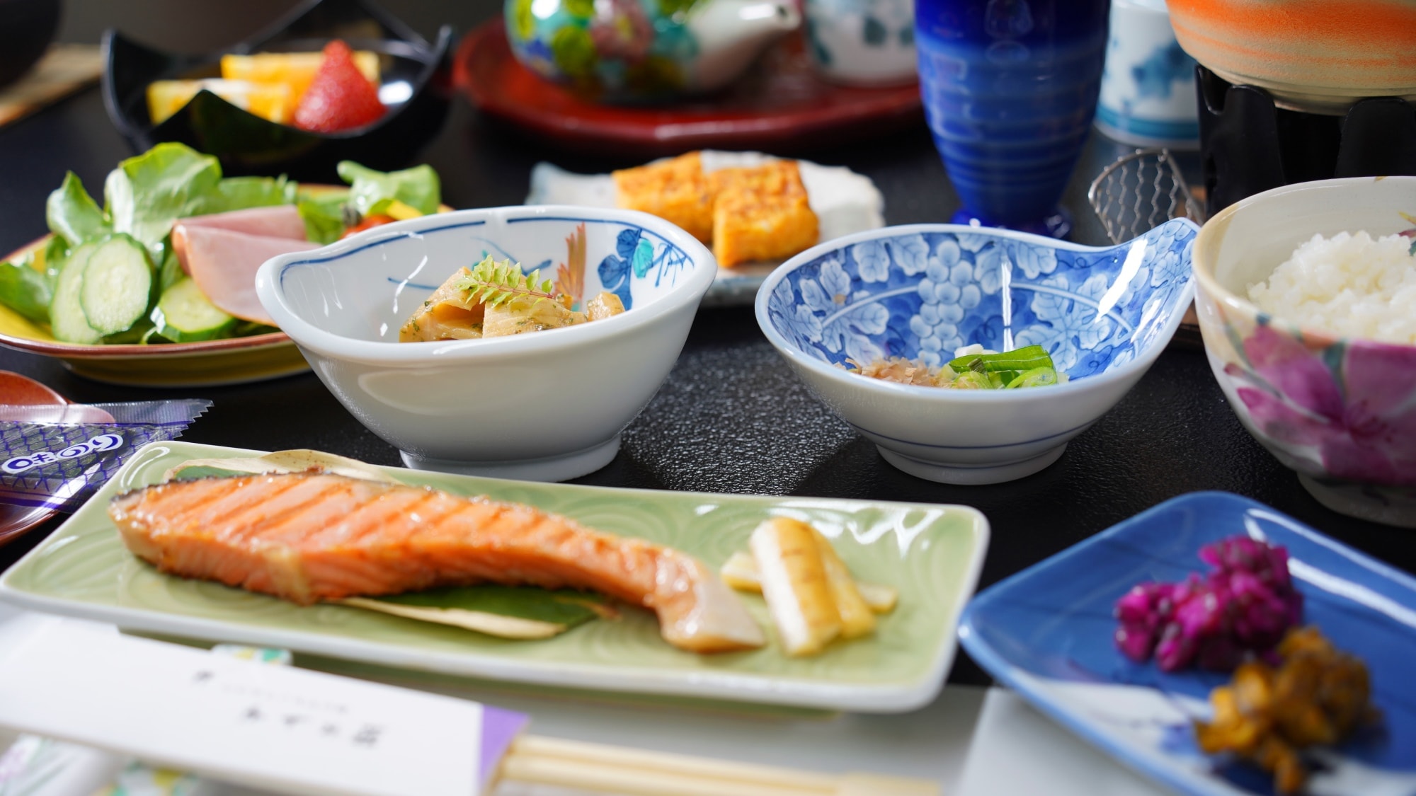 早餐：我們用自製鄉村味噌做的味噌湯非常受歡迎。