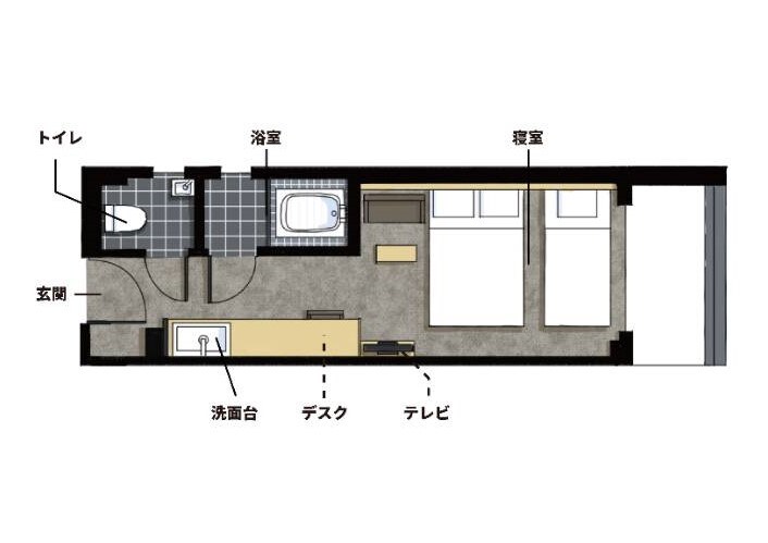 Twin room floor plan 2
