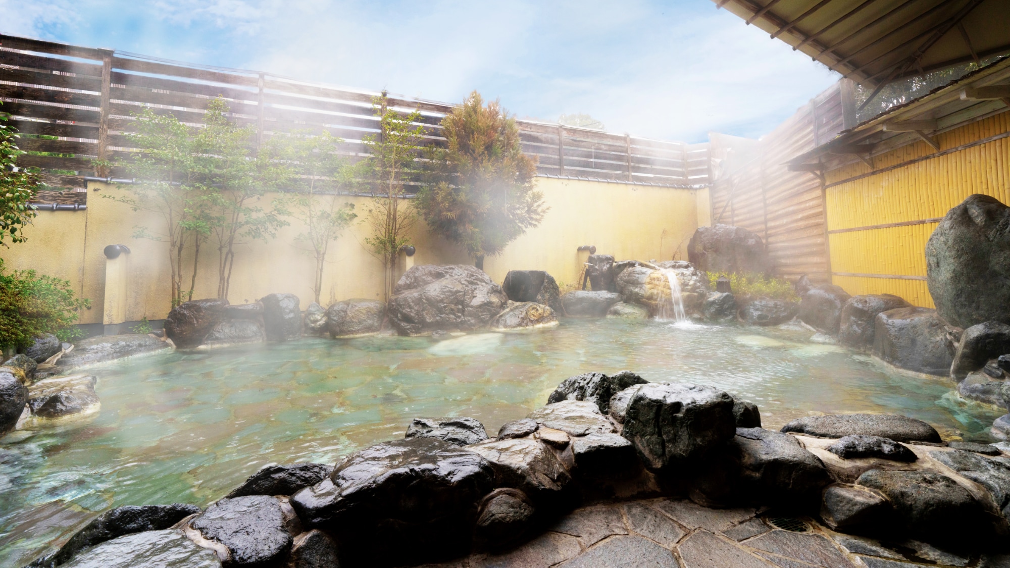 Beautiful skin open-air bath