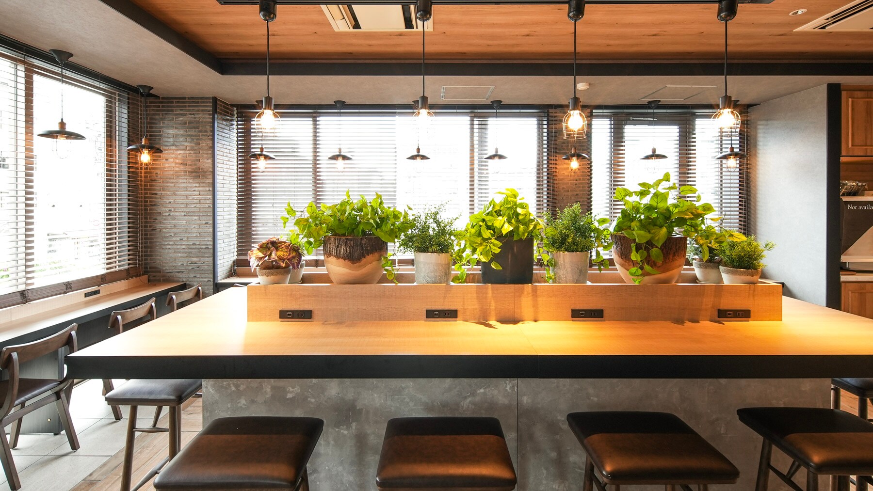 Enjoy a delicious meal in a space bathed in morning sunlight.