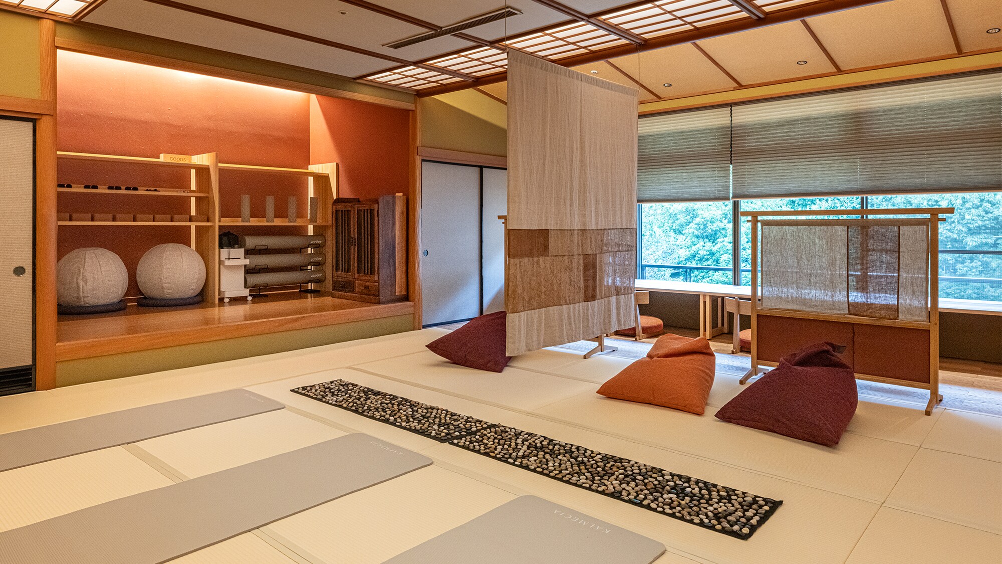 [ปรับปรุงใหม่ในเดือนกันยายน 2568 / พื้นที่หลังอาบน้ำ] พื้นที่ผ่อนคลายพร้อมมุมสุขภาพที่คุณสามารถสนุกสนานและส่งเสริมสุขภาพของคุณได้