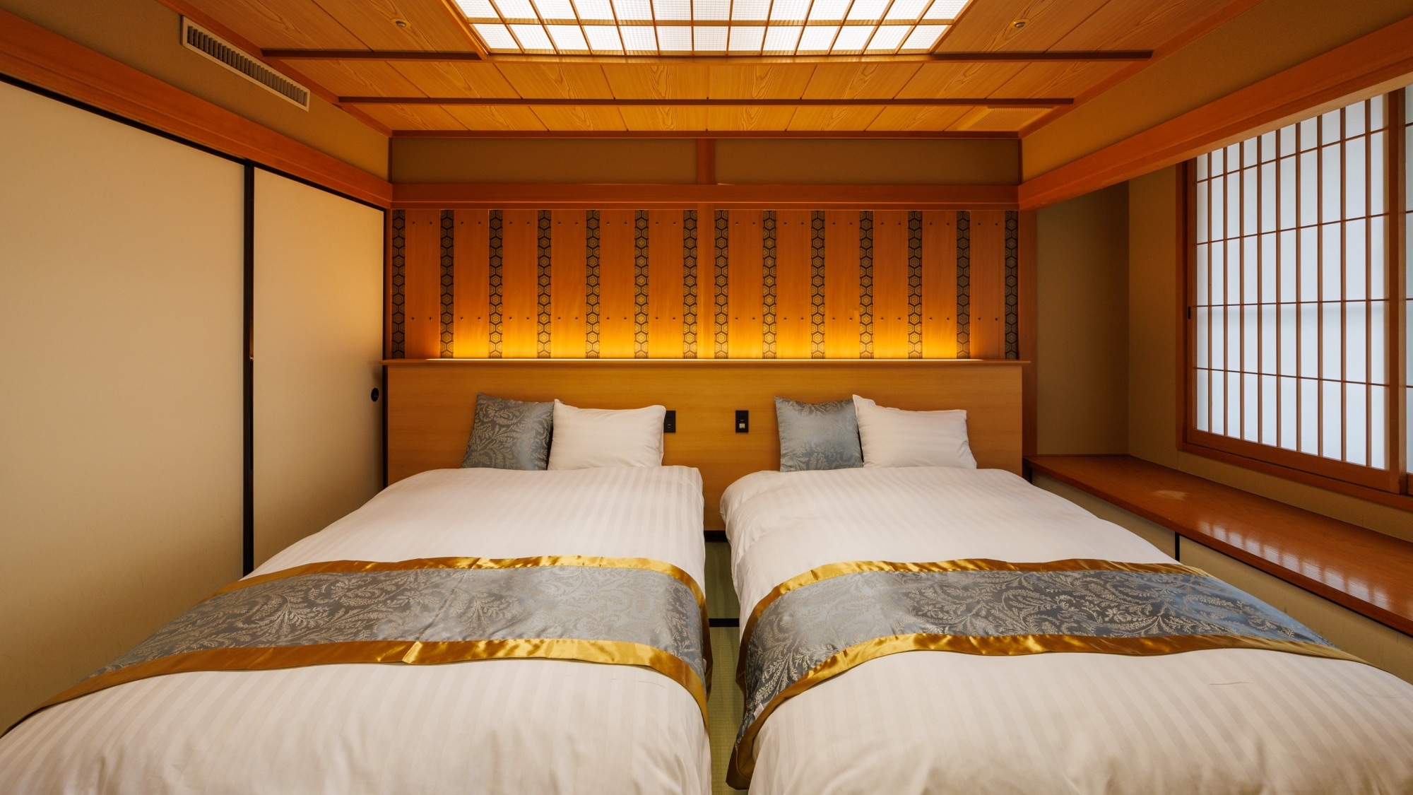 兩間日式客房（12張榻榻米+2張床）無菸房 臥室圖片