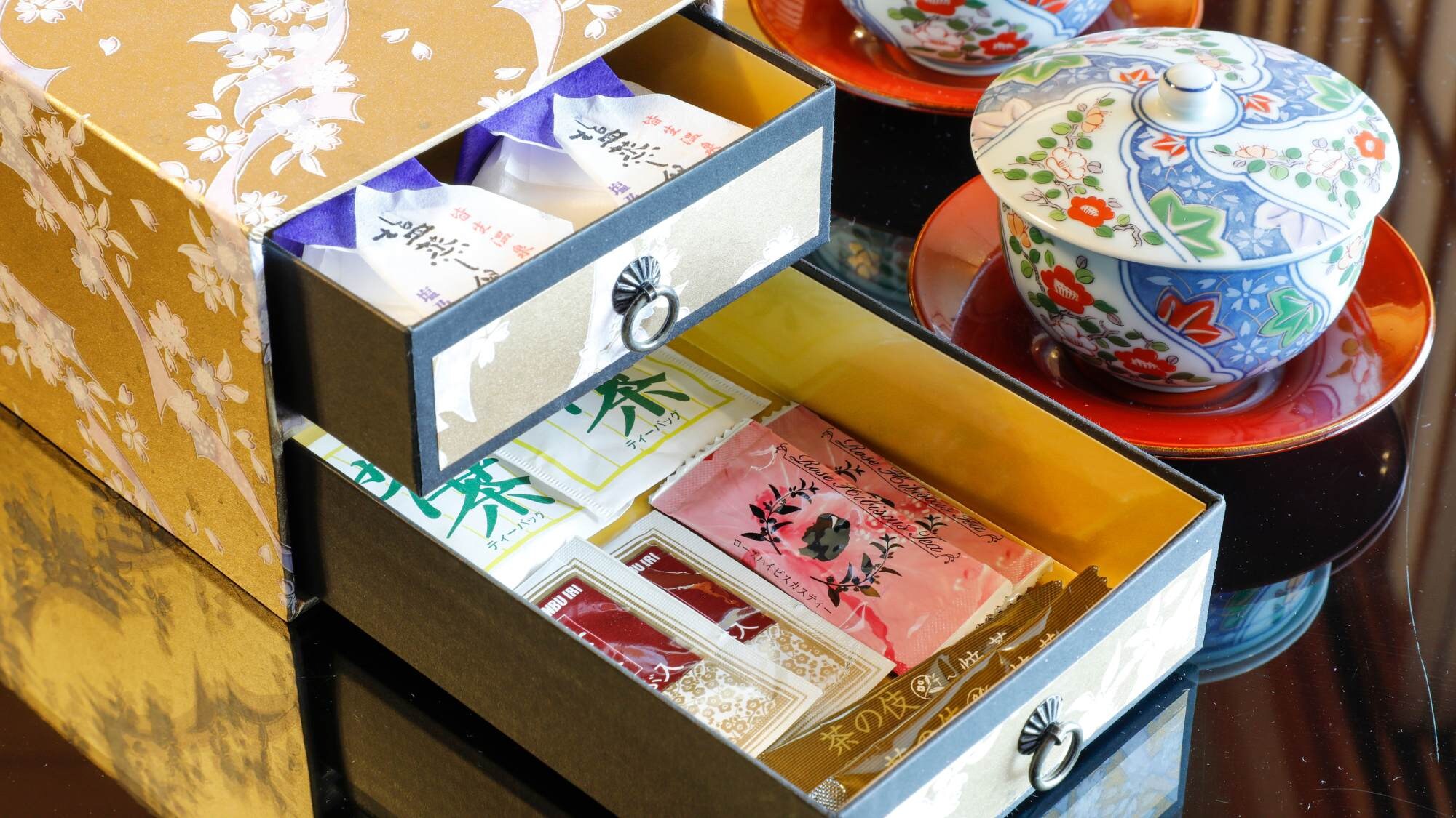 Upon arrival, you can relax in your room with some hot tea and sweets.