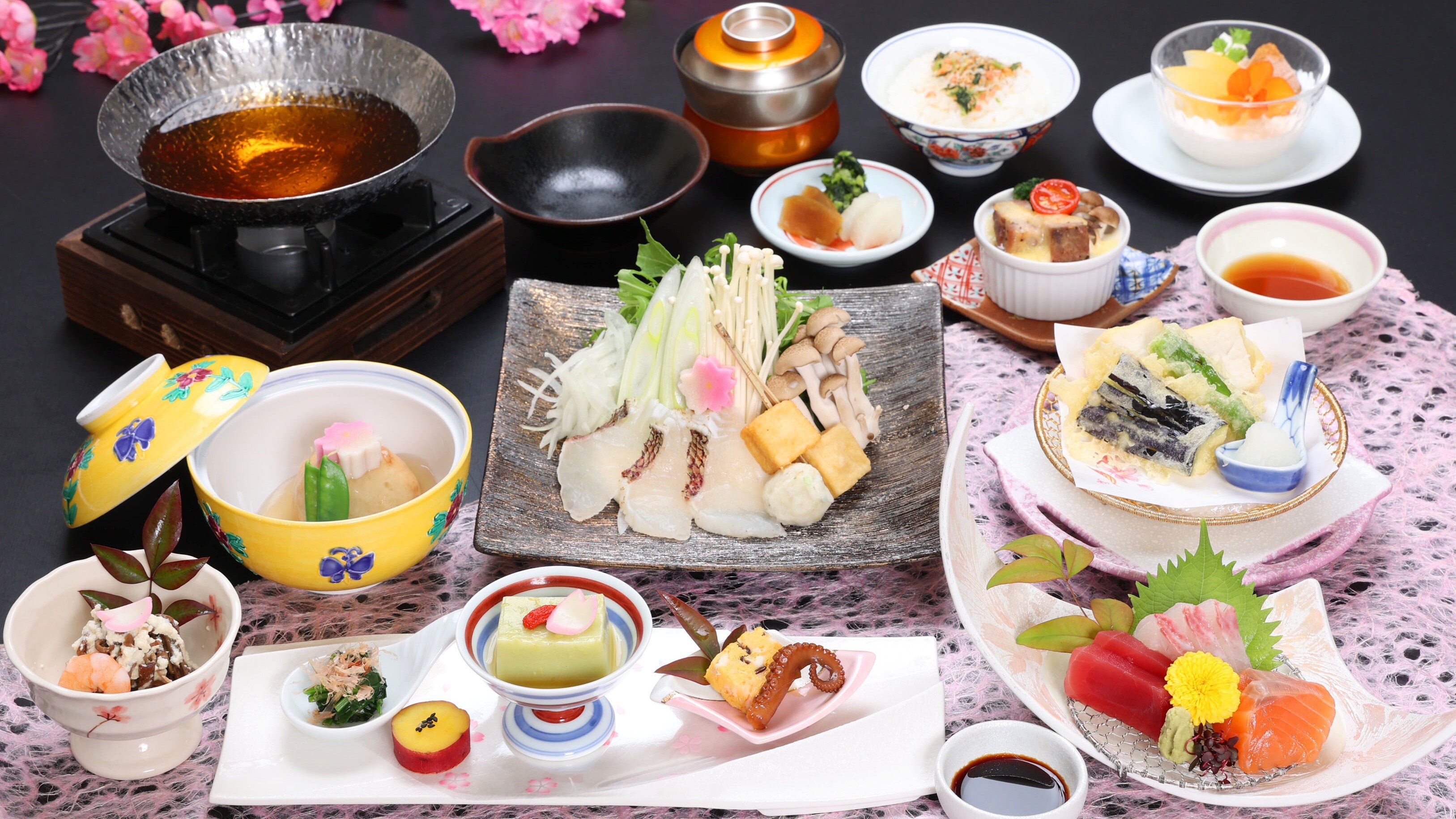 Enjoy Sakuradai Haruka Nabe and other seasonal ingredients ~ Shiki Shunsai Kaiseki ~ March ~ (image)