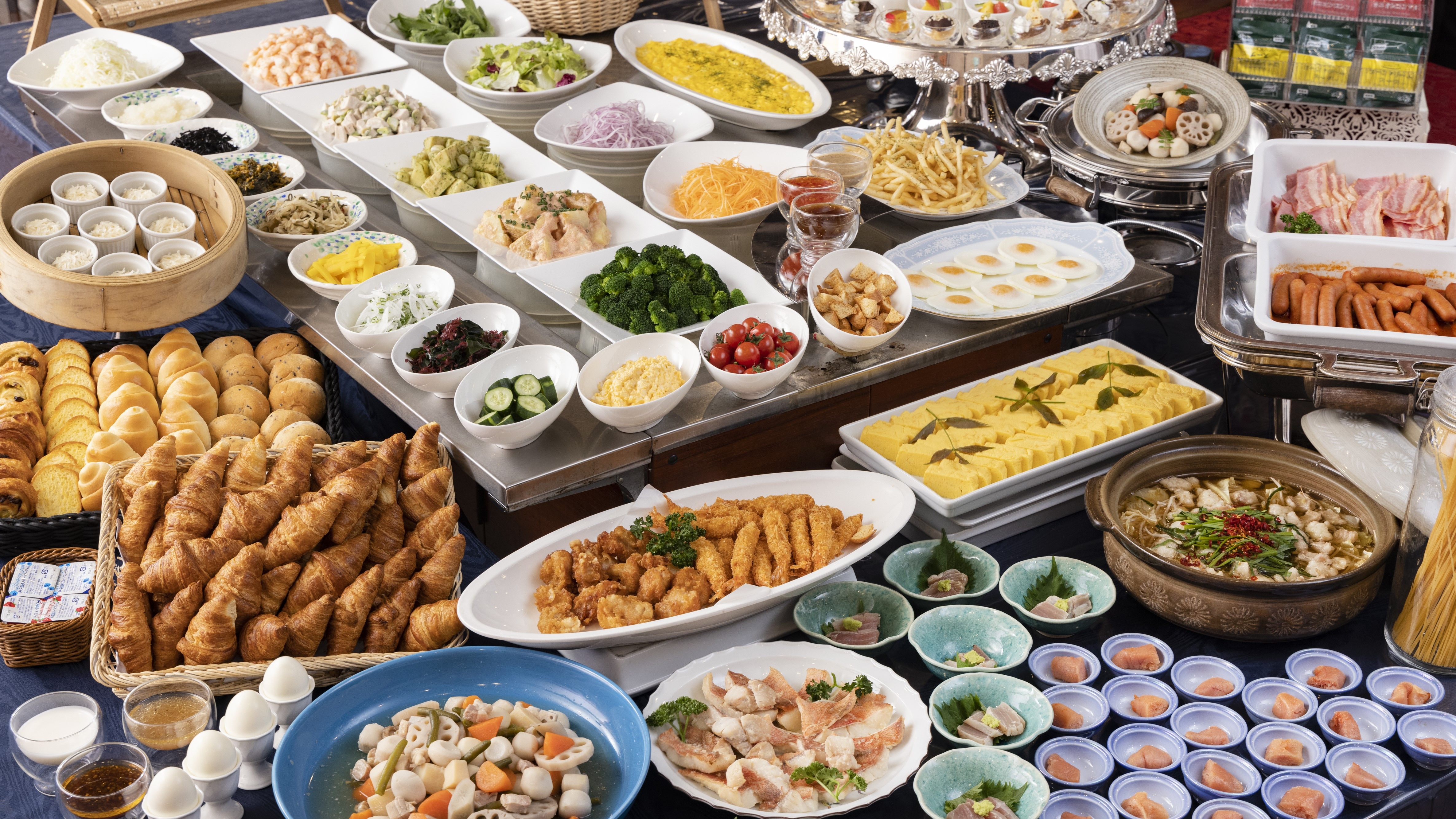 <조식>규슈 명물이 있는 냄비나 명태자, 치쿠젠 조림 등을 준비하고 있습니다♪