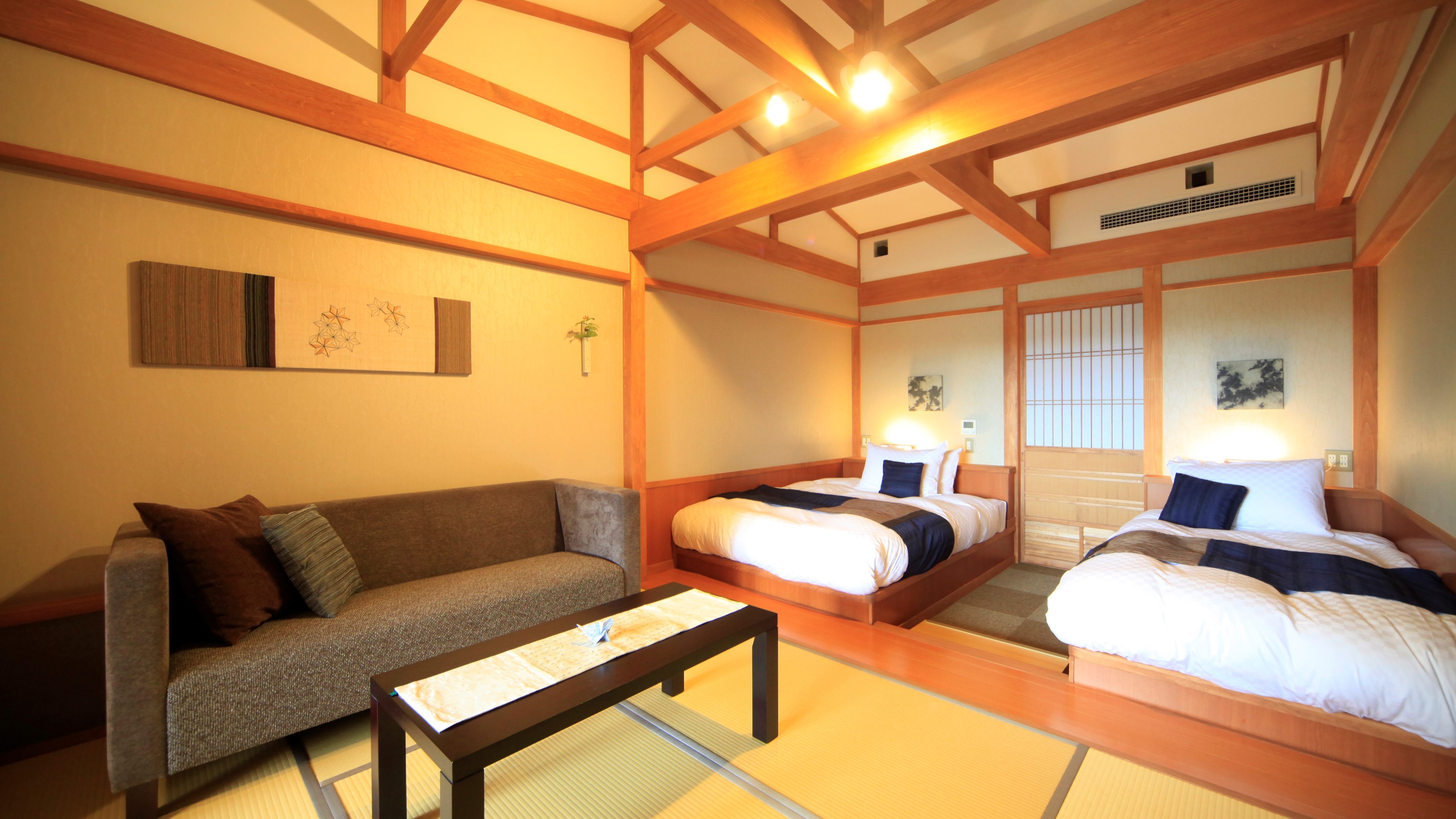 Kamar bergaya Jepang-Barat dengan pemandian terbuka 2