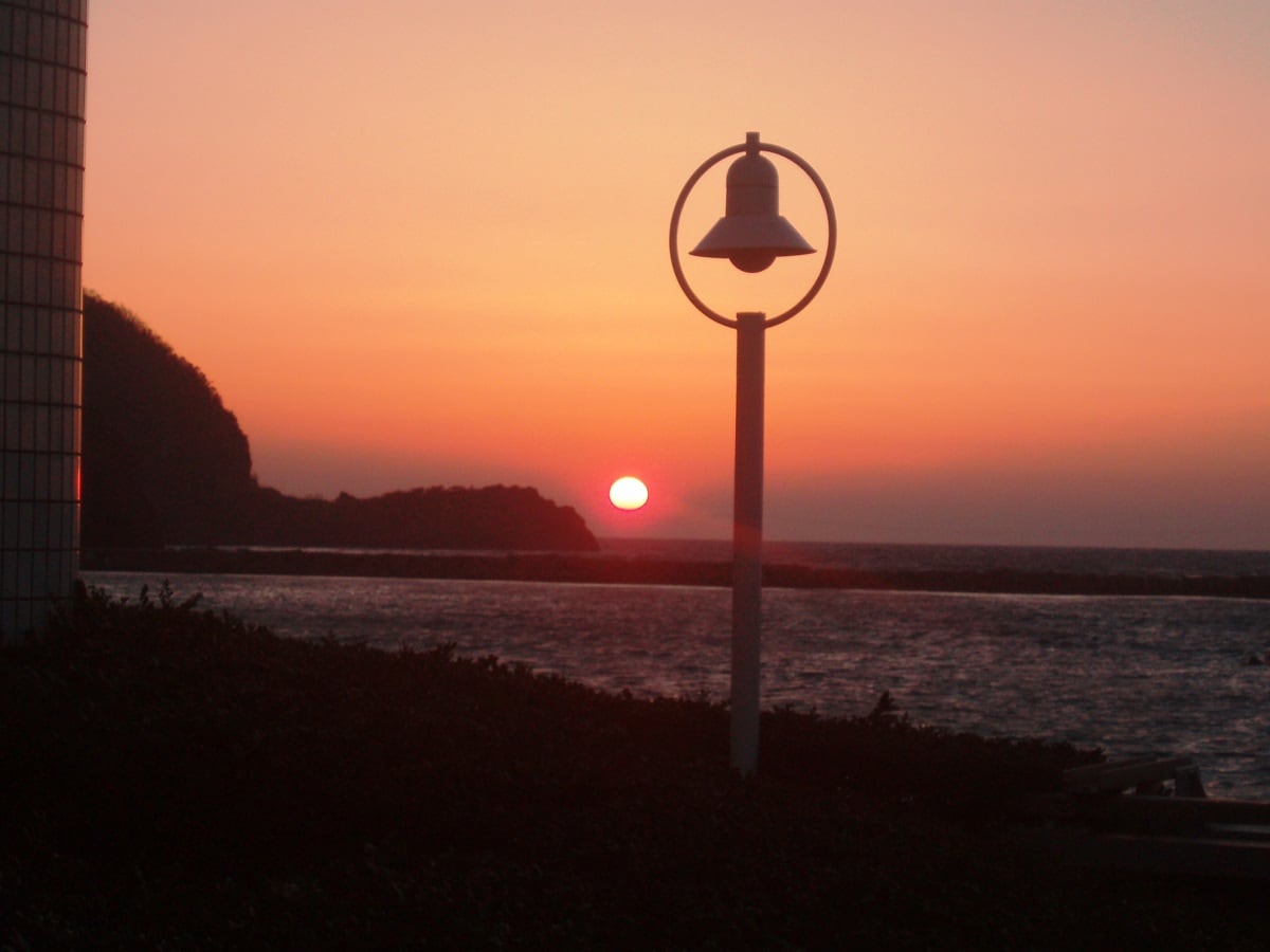Sunset view from the hotel parking lot