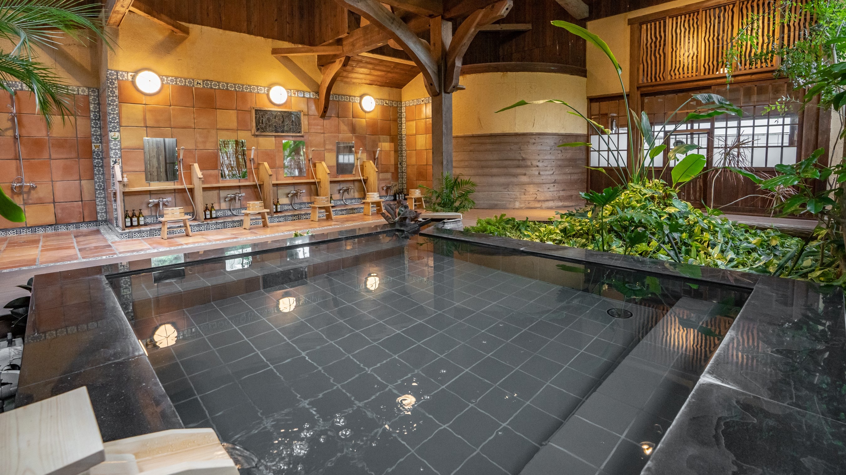 [Shoren no Yu] An artistic bath created by an American sculptor that expresses the good old days of Japan.