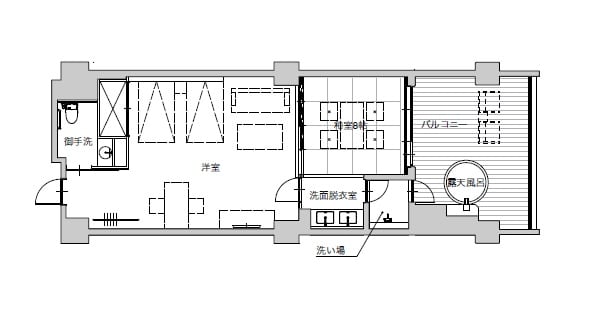 Suite Japanese-Western room floor plan 1