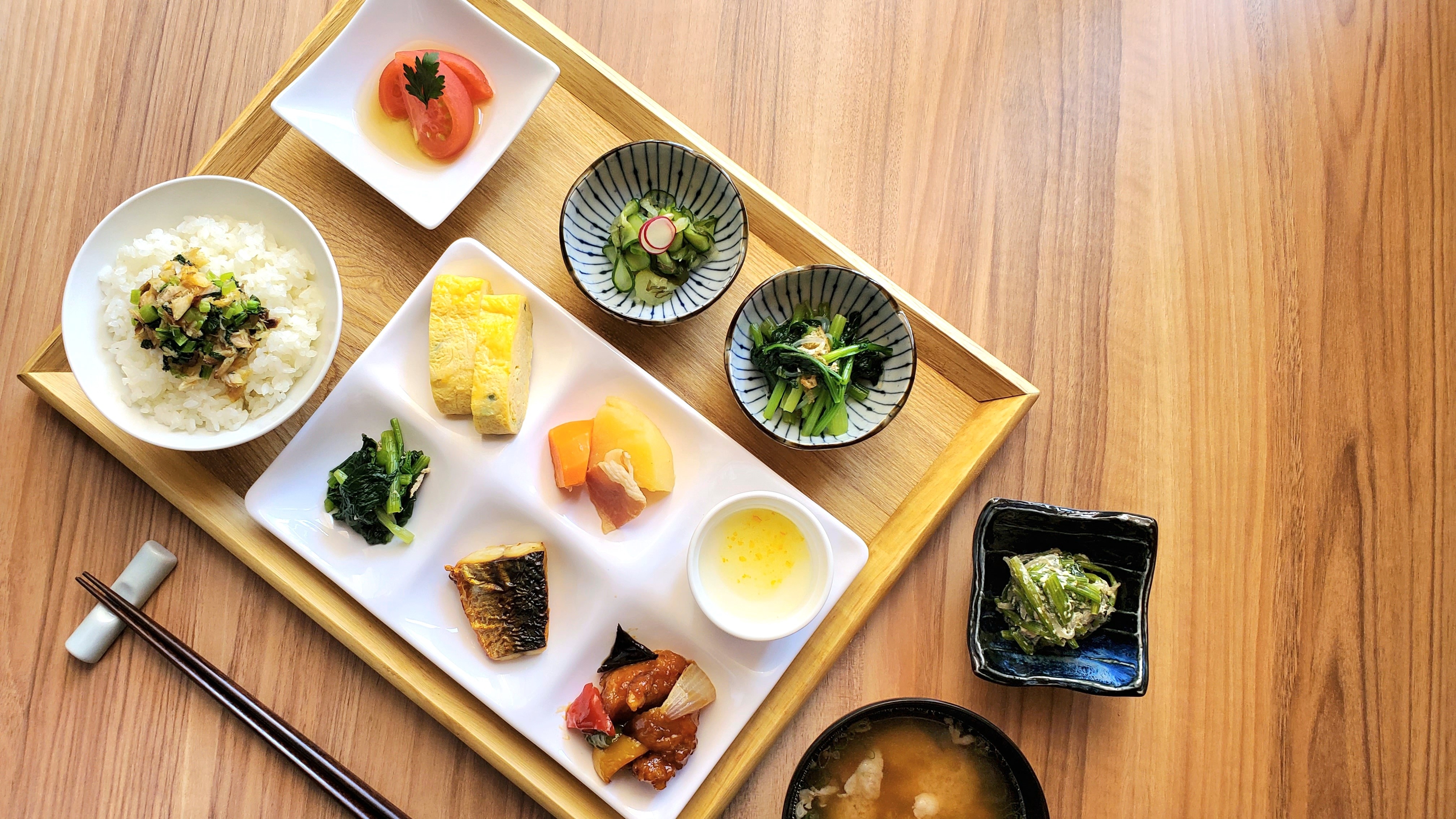 ◆Breakfast buffet with mainly Japanese food ◆《Sample arrangement》