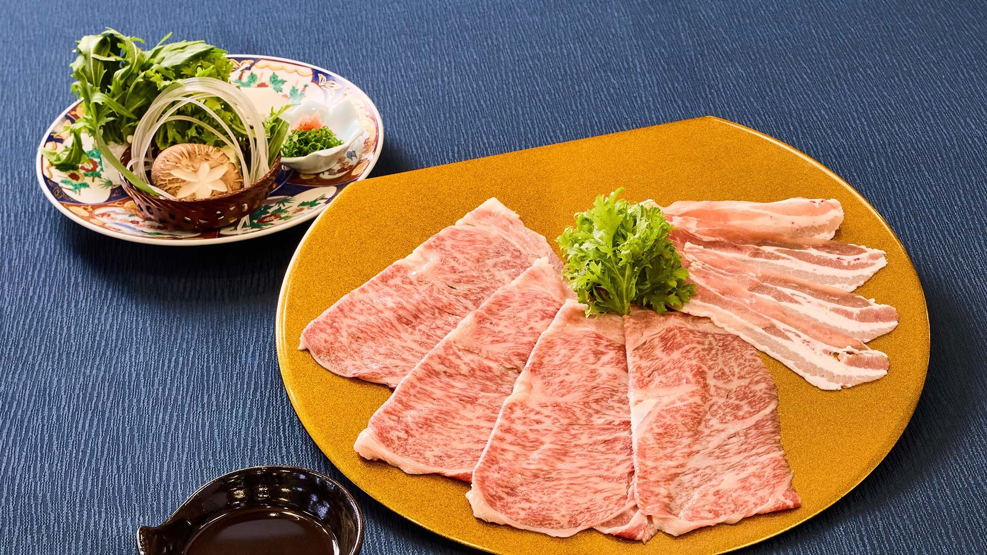 • [晚餐] 宮崎縣牛肉豬肉涮涮鍋品嚐套餐（圖）