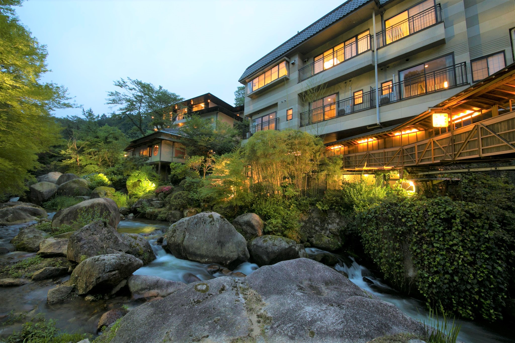 Exterior evening view