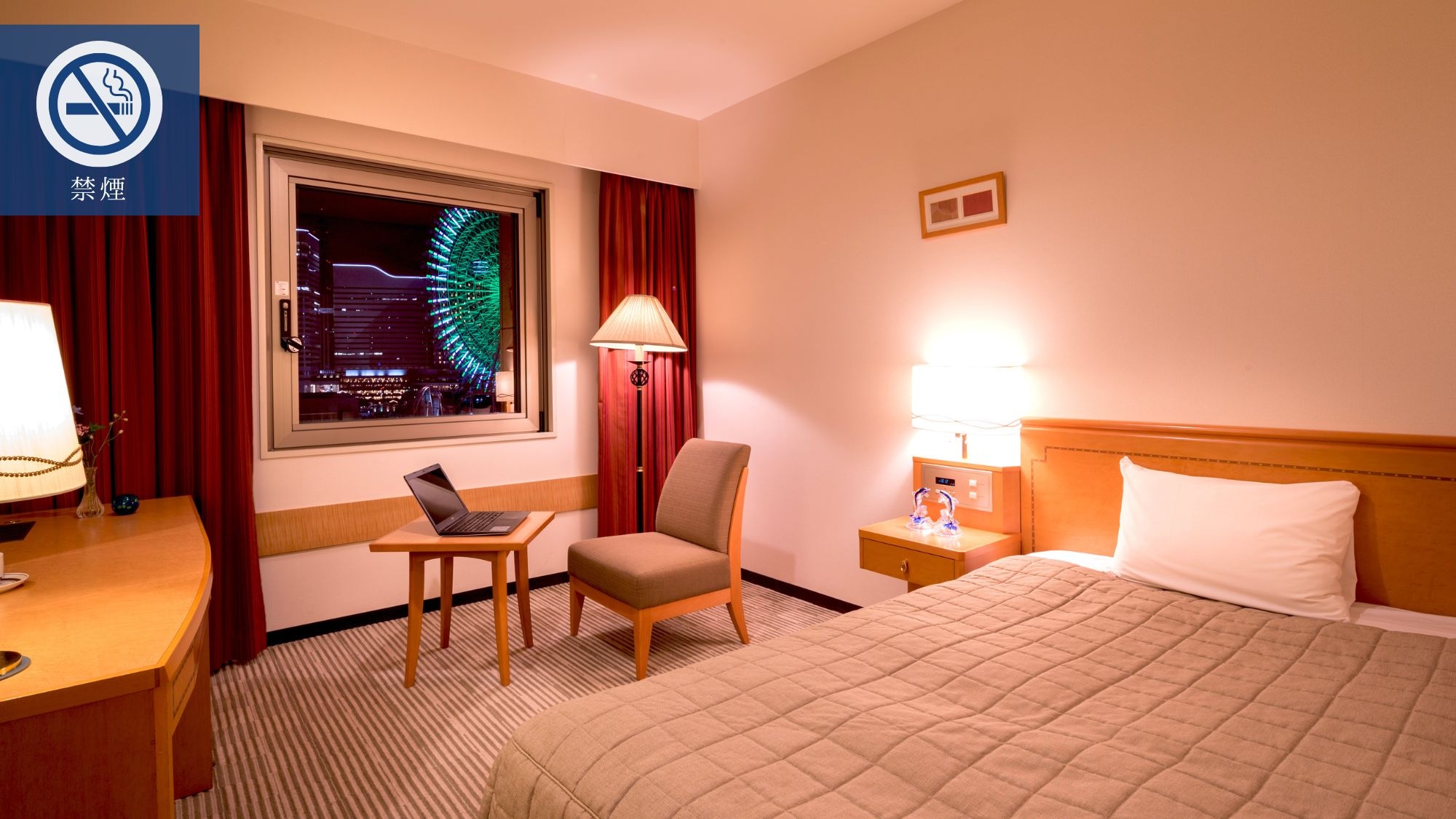 [Bán đôi: Không hút thuốc] (Không chỉ định tầm nhìn) Giường bán đôi x 1