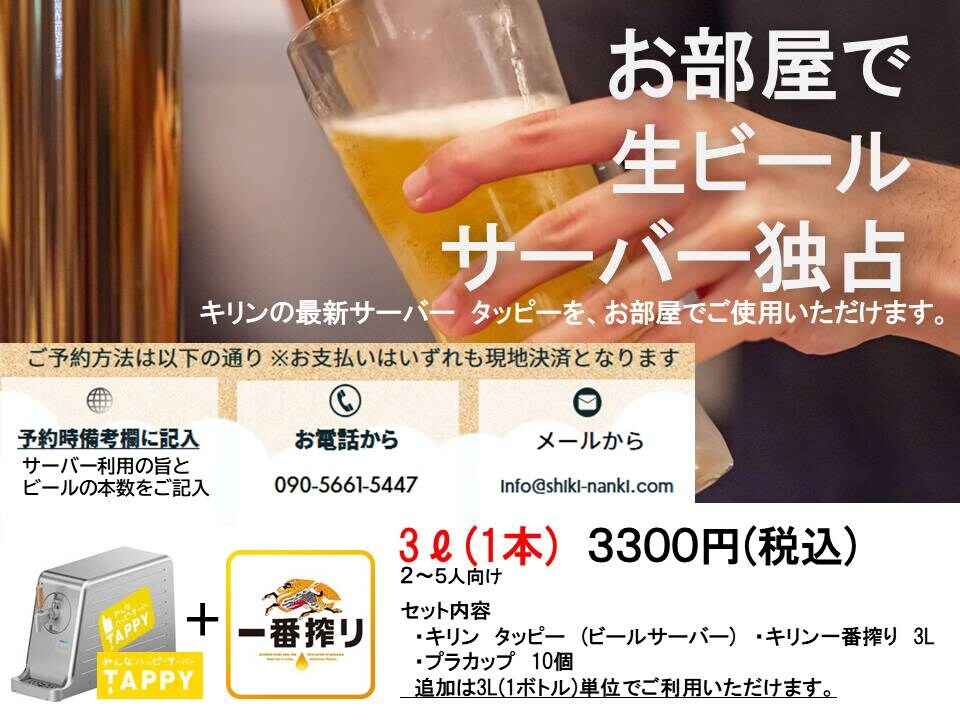 Recommended option: Draft beer server in your room