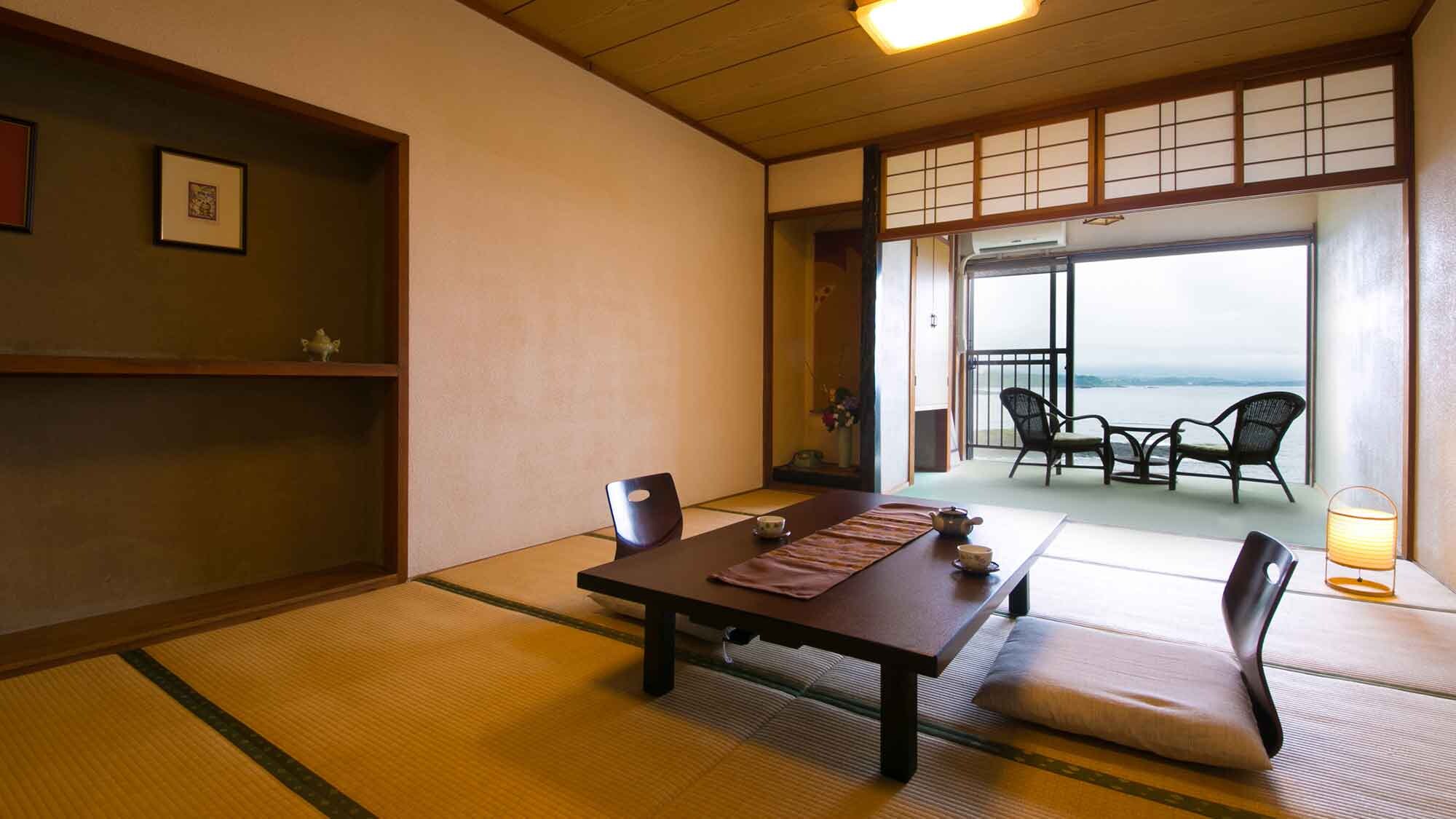 ・【日式房間12張榻榻米和14張榻榻米示例】在寬敞的房間裡放鬆身心