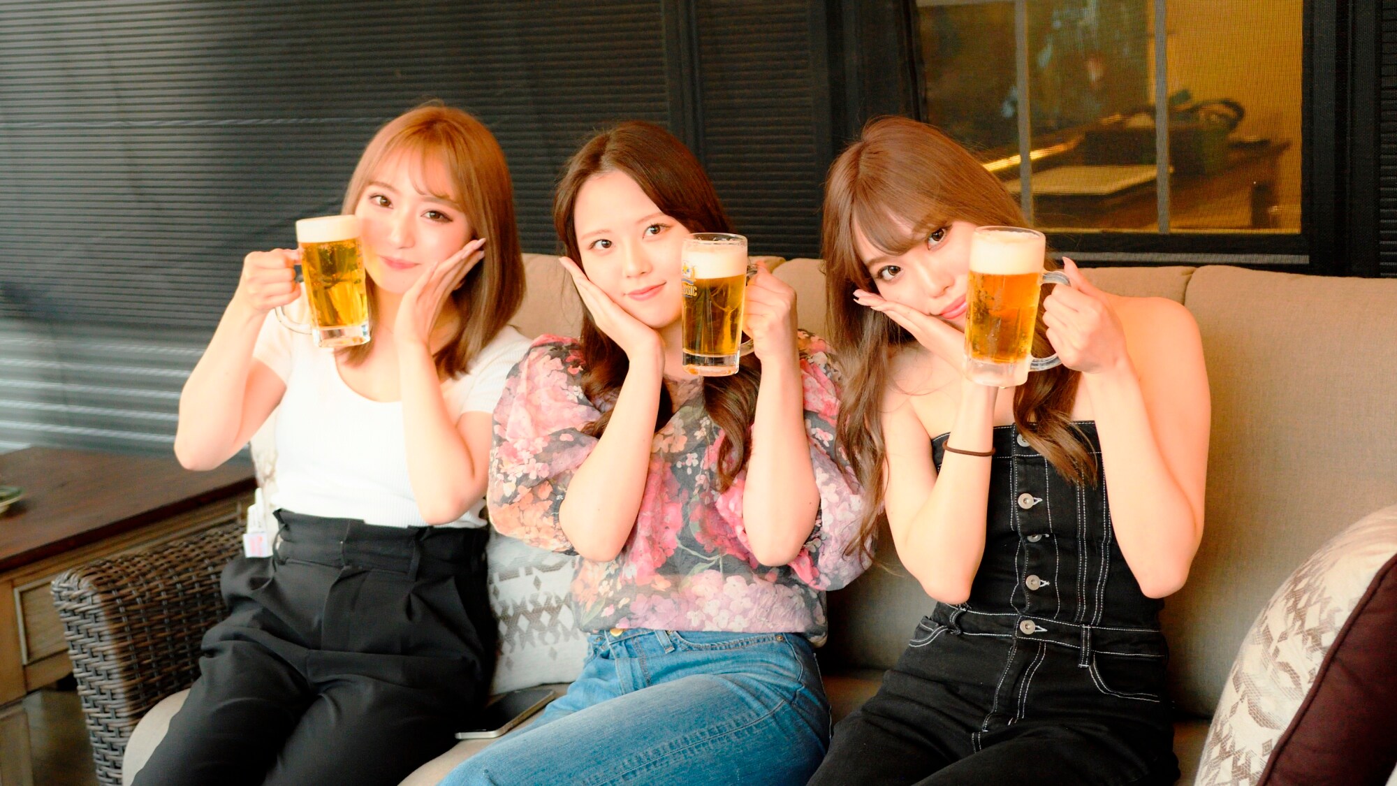 Cheers on the open terrace