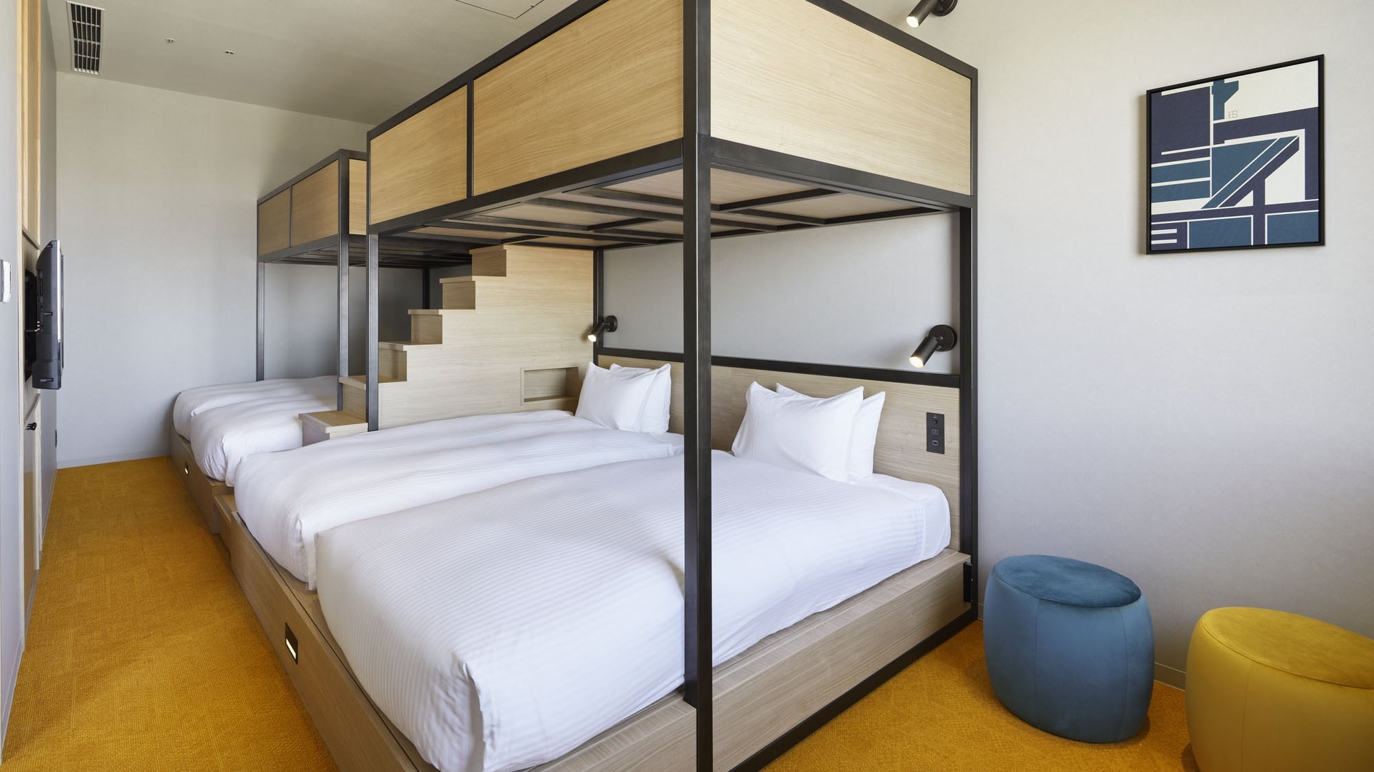 ◆Aoi Bank Bed Room｜You can sleep together without separating the rooms.