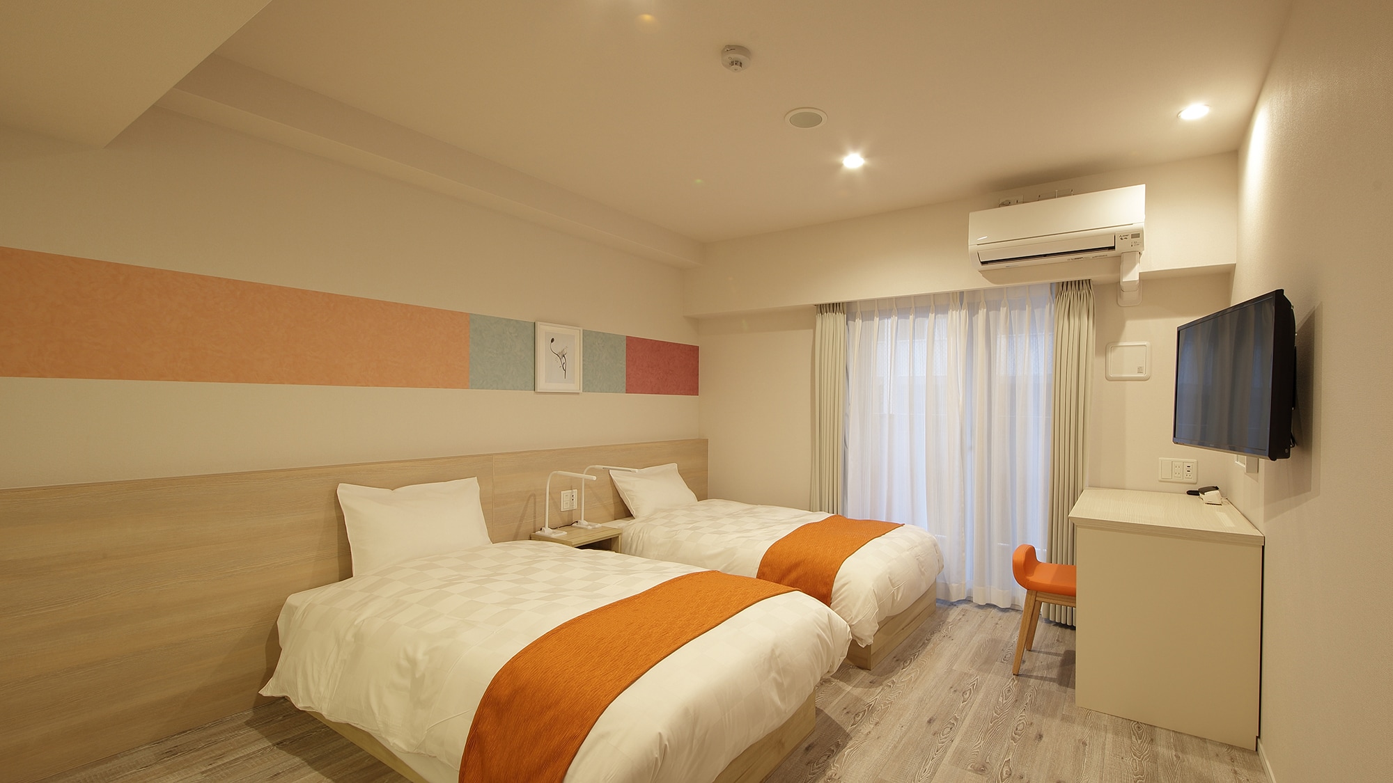 [Universal Twin Room] Spacious and wheelchair accessible.