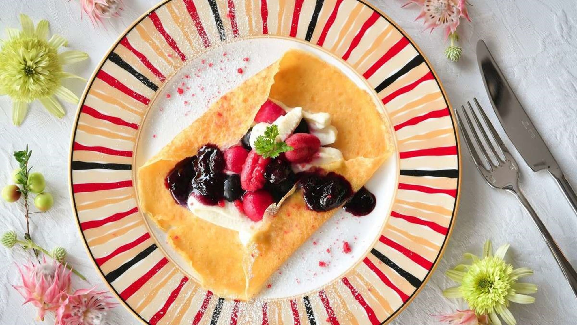 “SAGA Galette”早餐/能源充電，早餐使用大量來自佐賀的五顏六色的蔬菜。