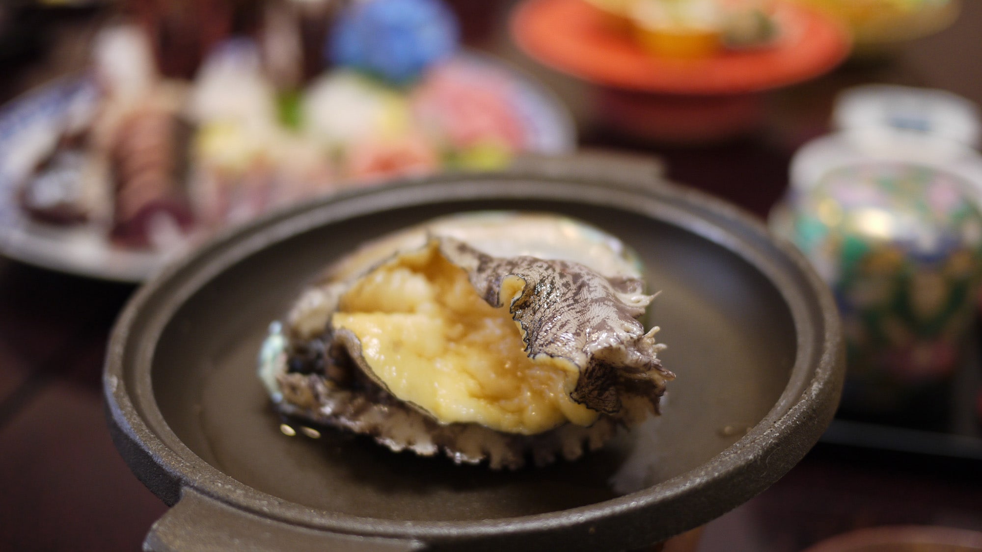 *Contoh makan malam (abalon panggang)