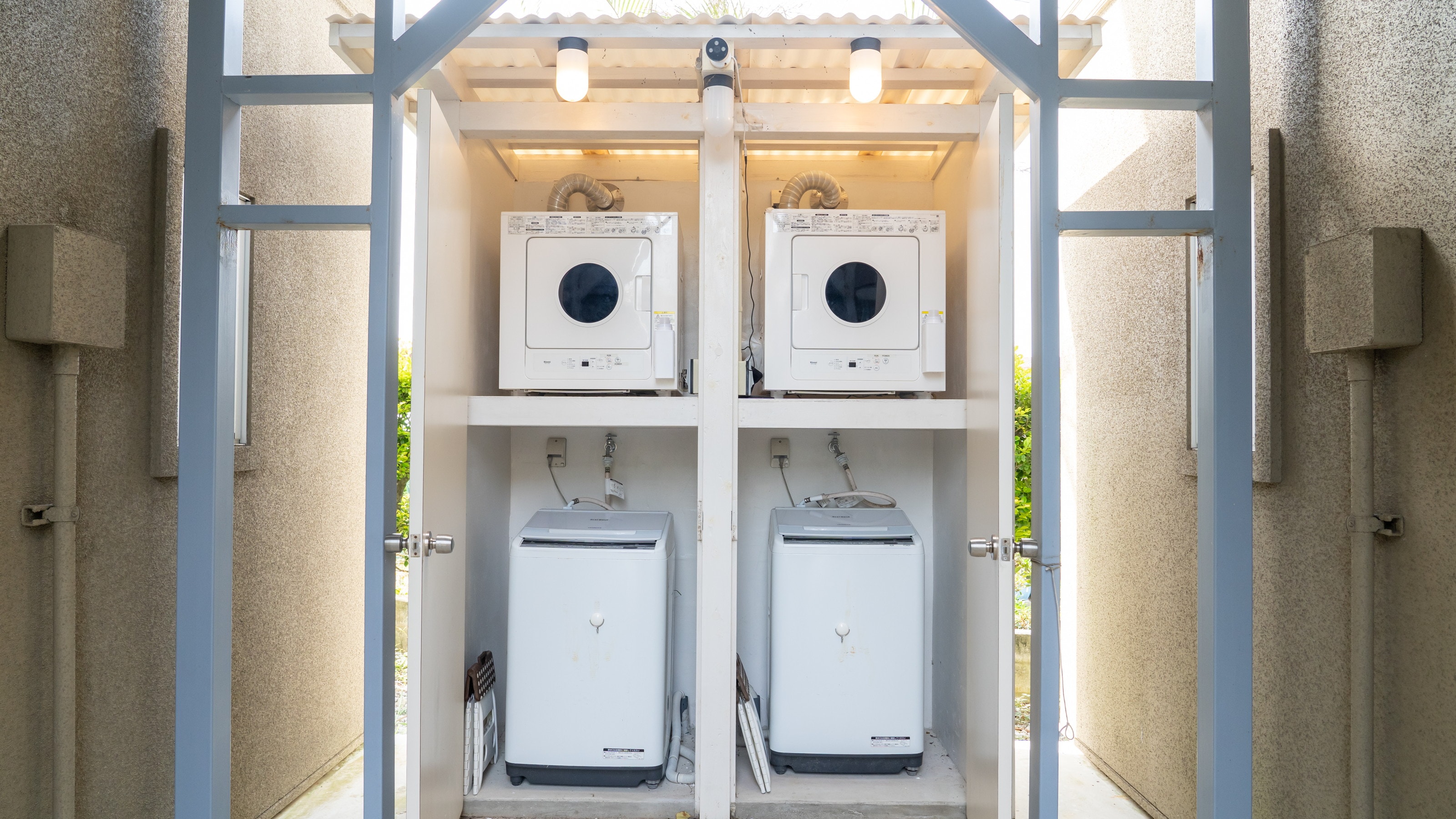 All rooms are equipped with a washing machine and dryer. Detergent is also provided.