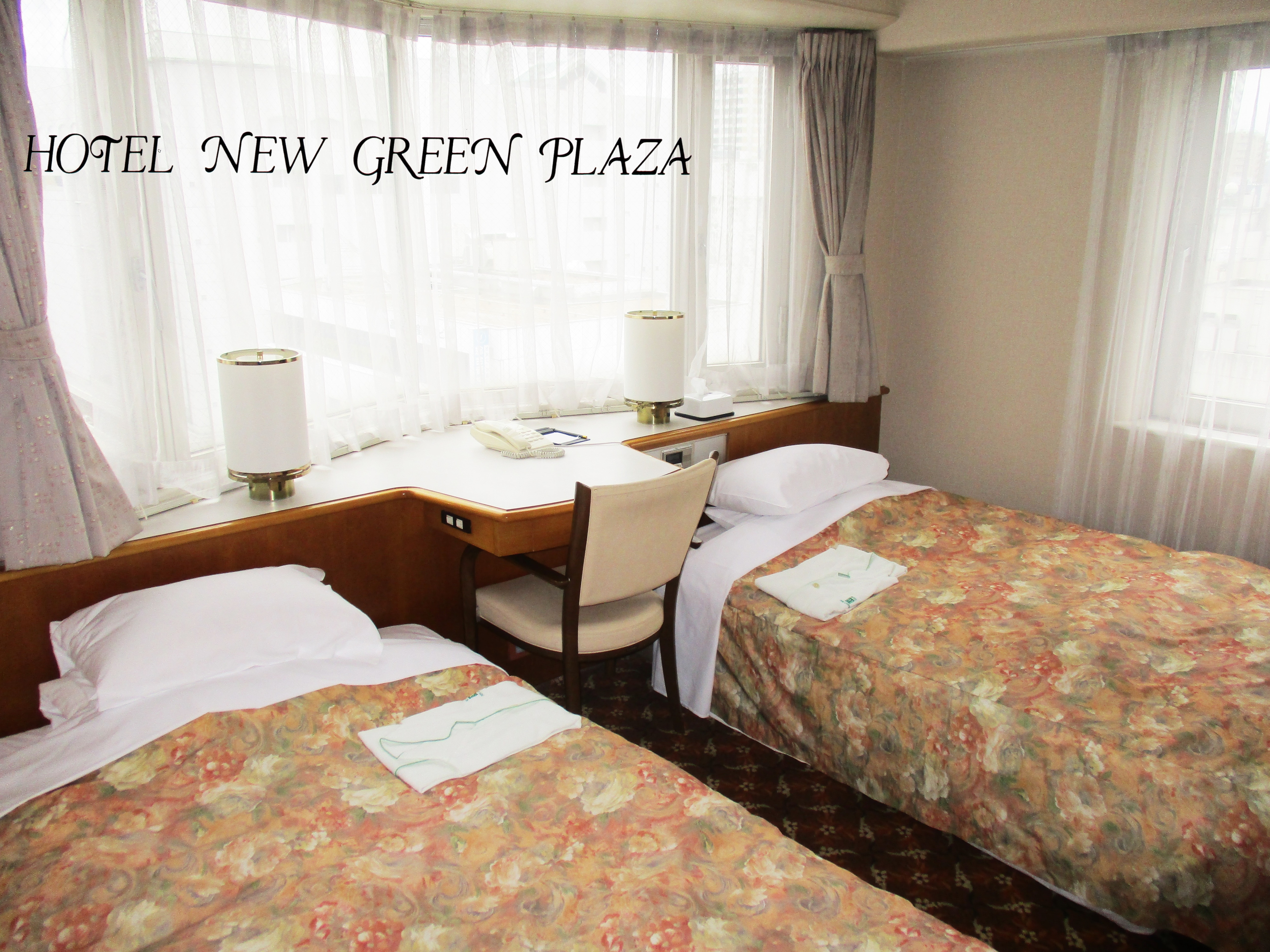 Twin room ■ Semi-double bed and feather quilt ■ 20㎡
